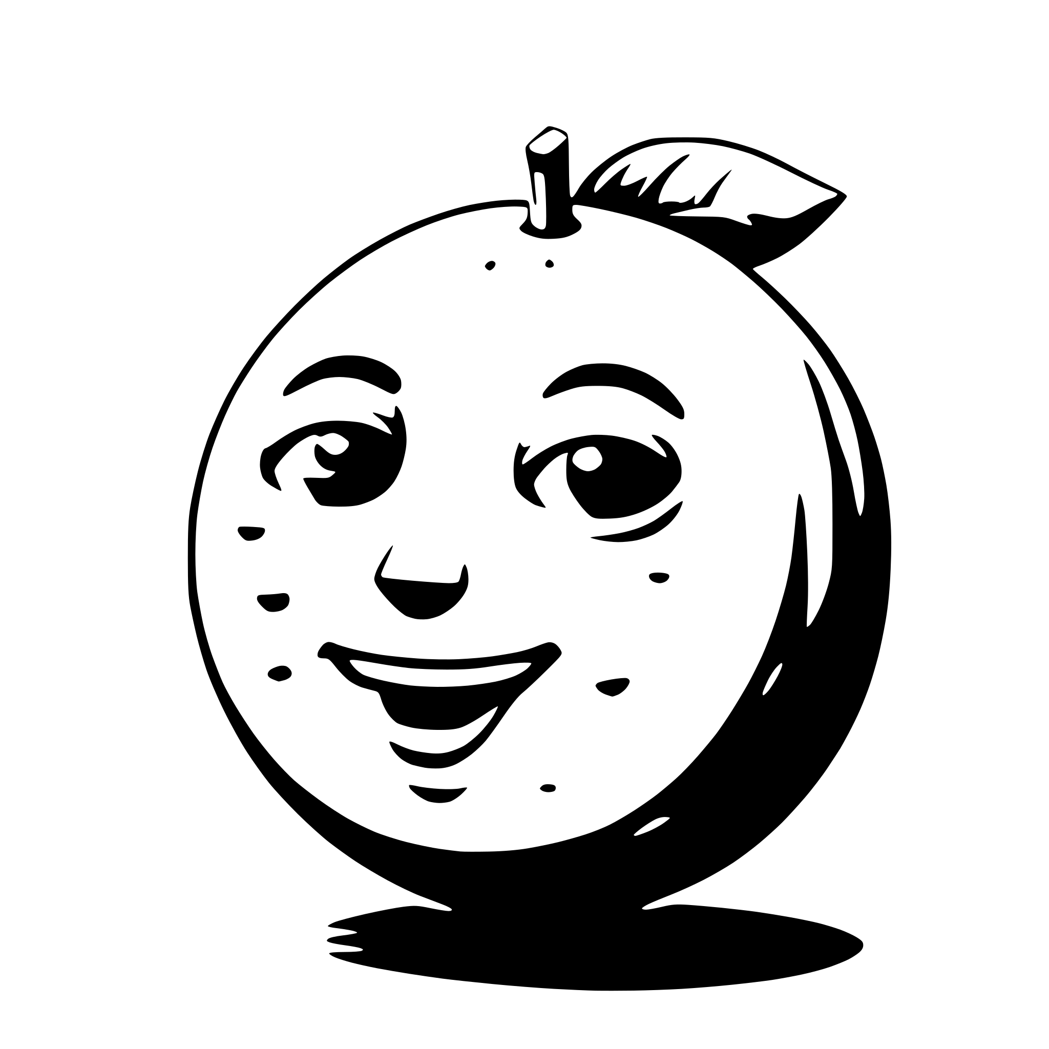 AI-generated SVG of a lemon with face