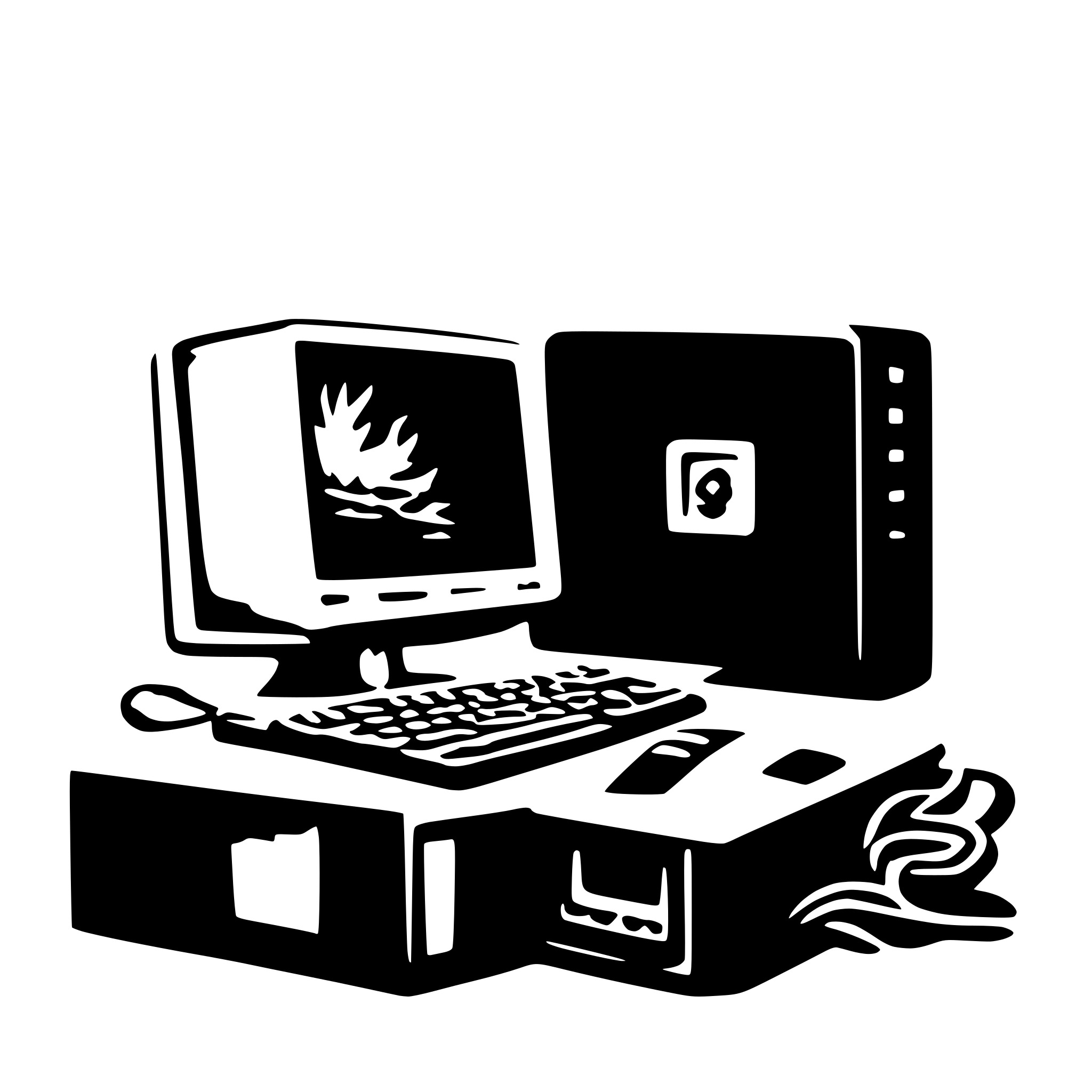 AI-generated SVG of a Burned computer