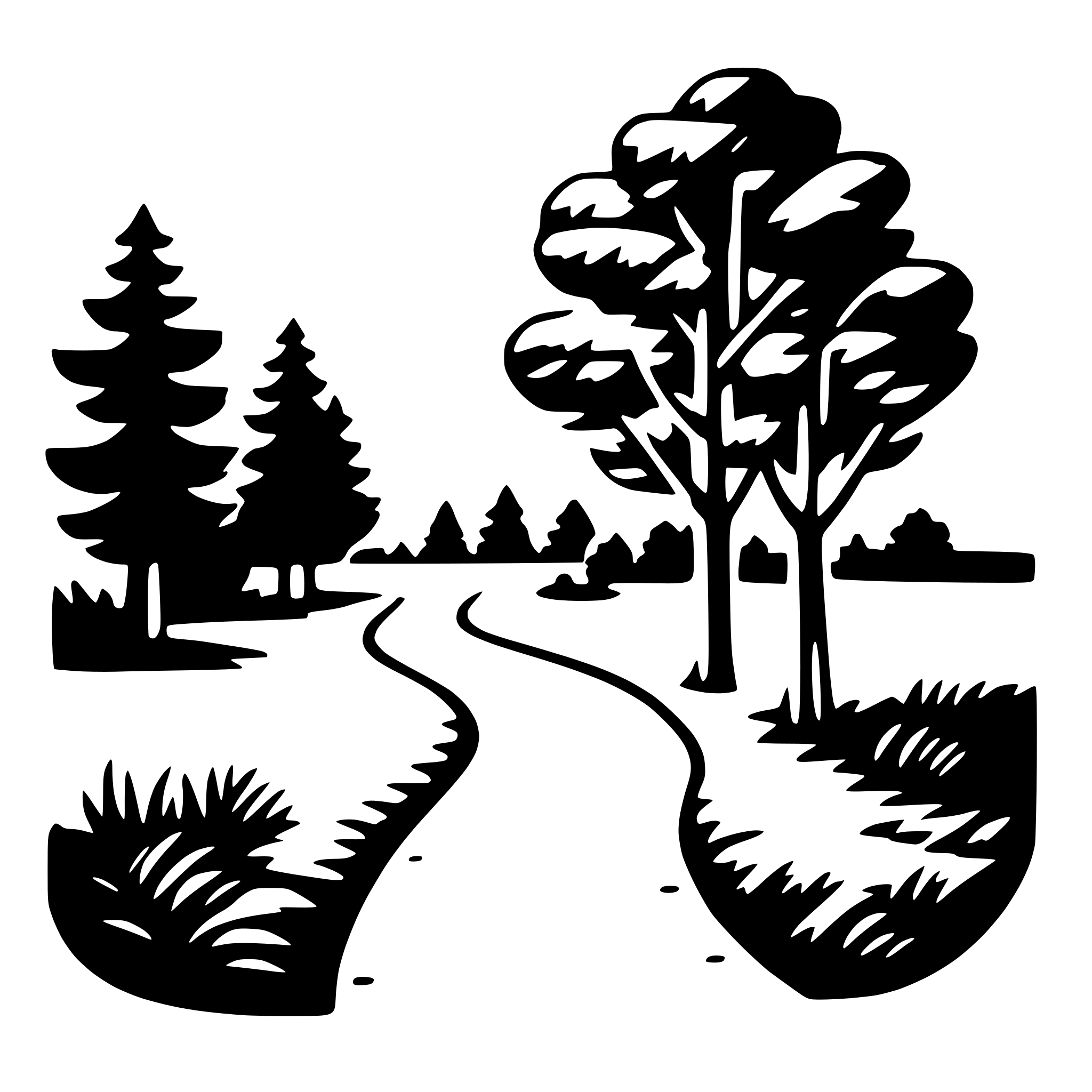 AI-generated SVG of a nature walk