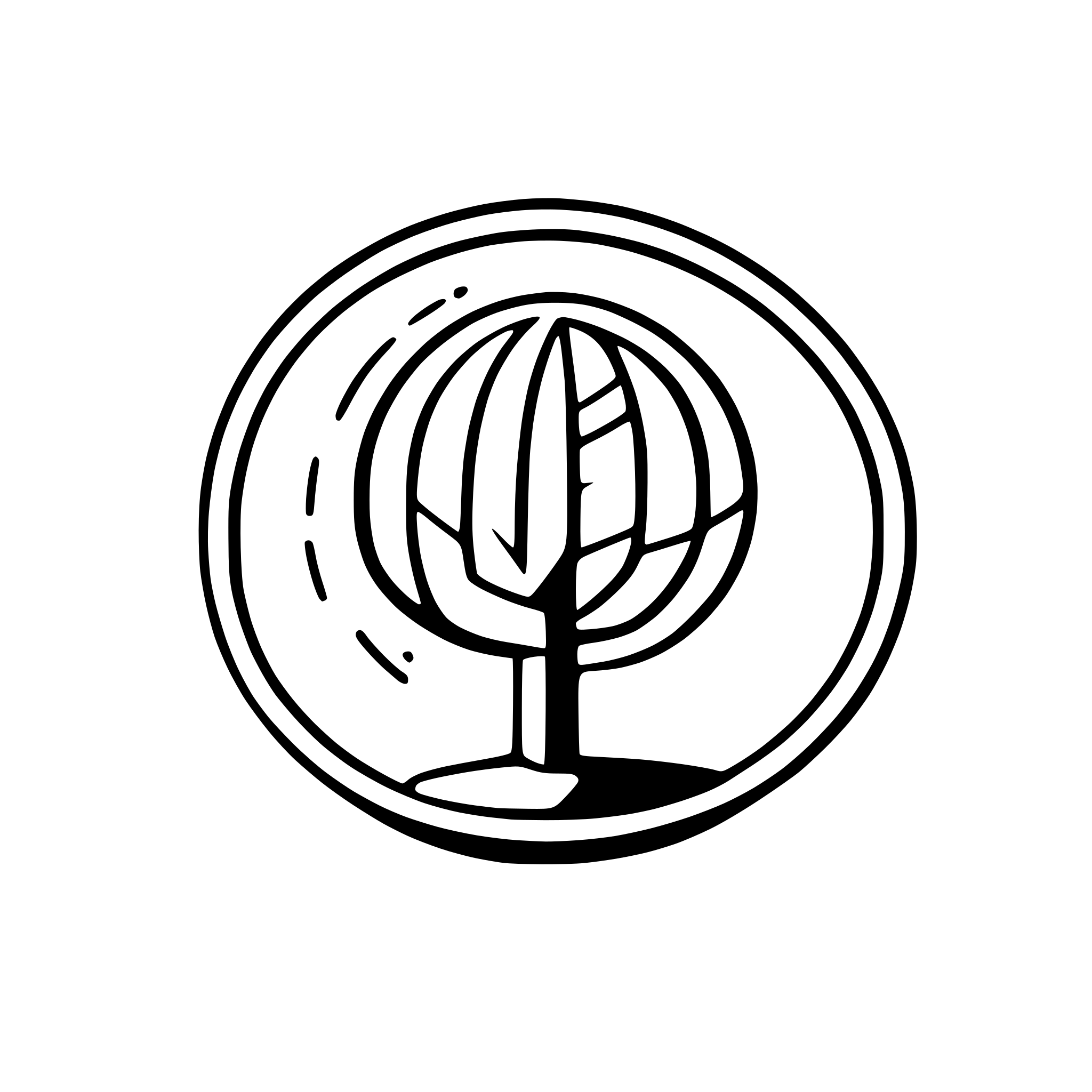 AI-generated SVG of 'Simple Round Logo for Computer System Research with just lines and traditional computer illustration'