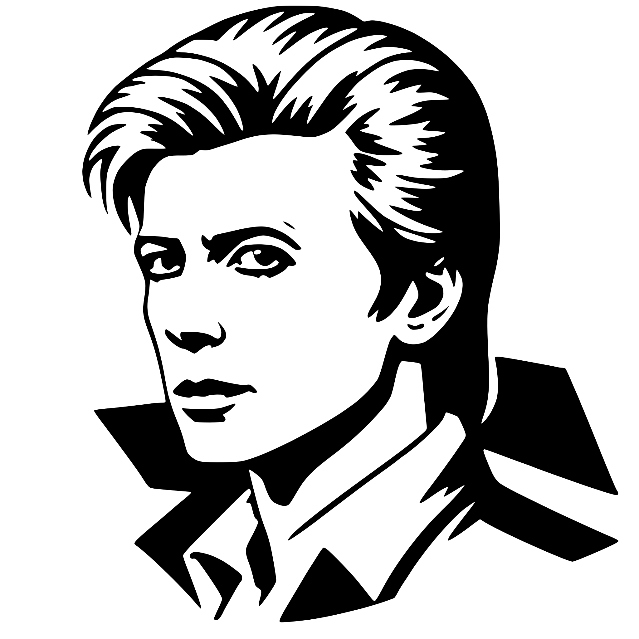 AI-generated SVG of 'david bowie'