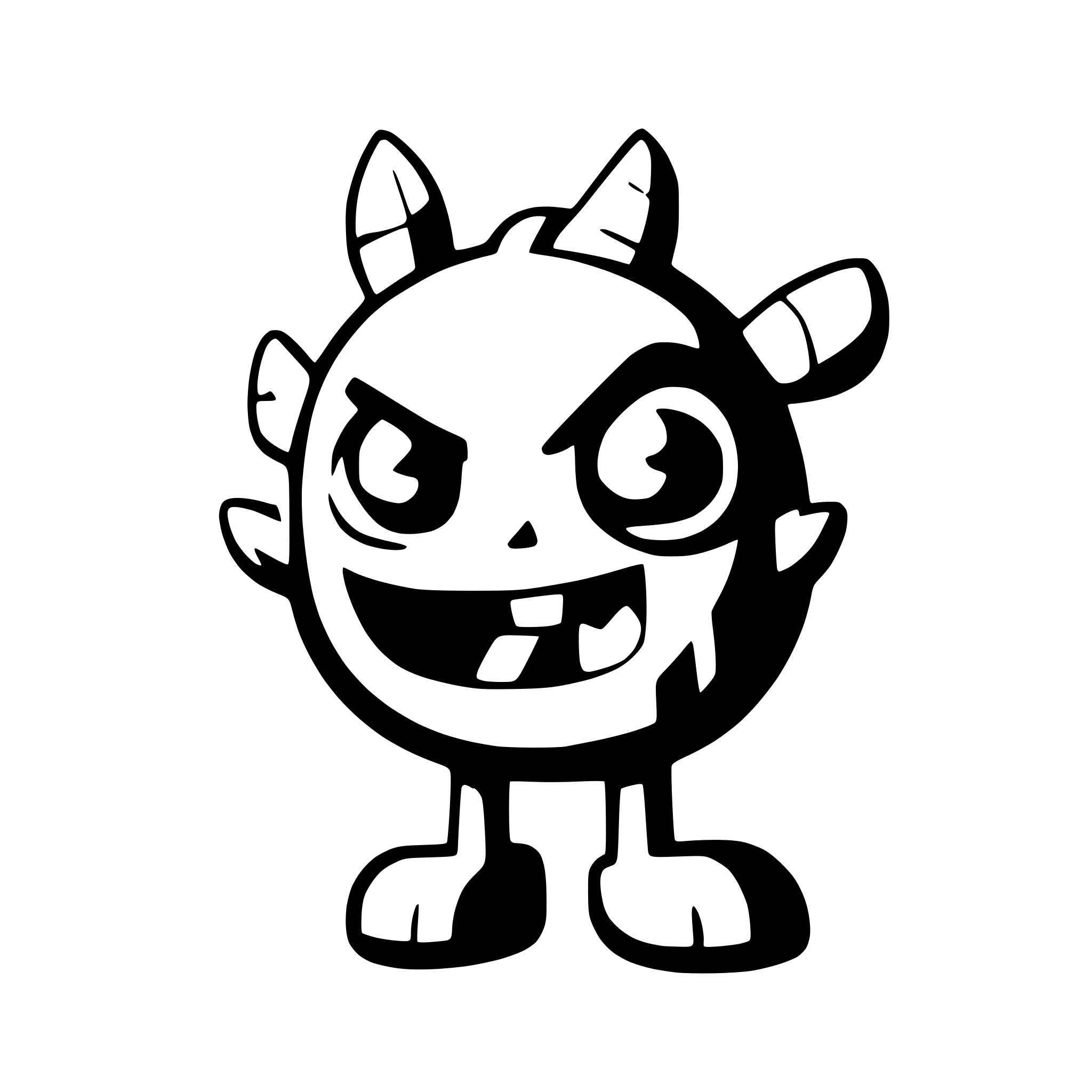 AI-generated SVG of a monster