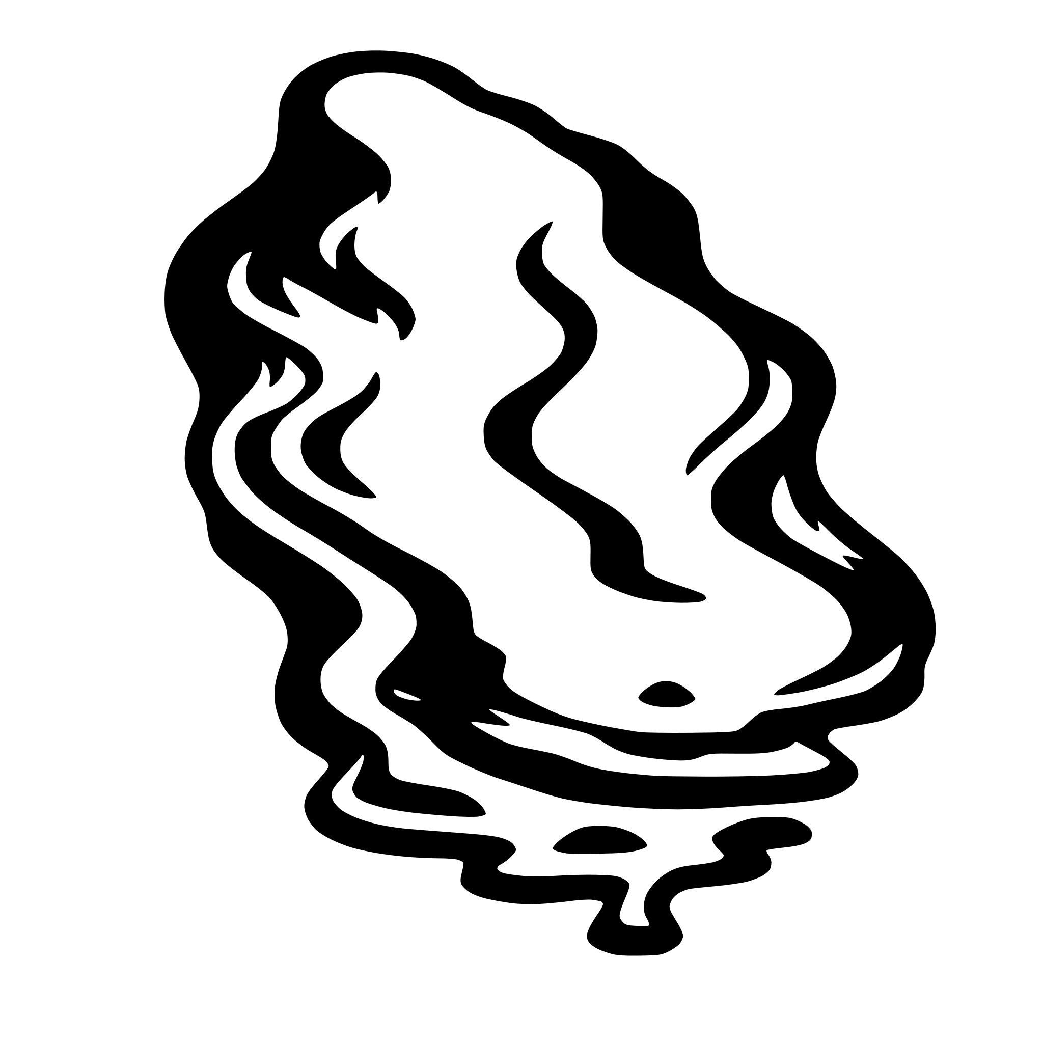 AI-generated SVG of 'a liquid shape abastract'