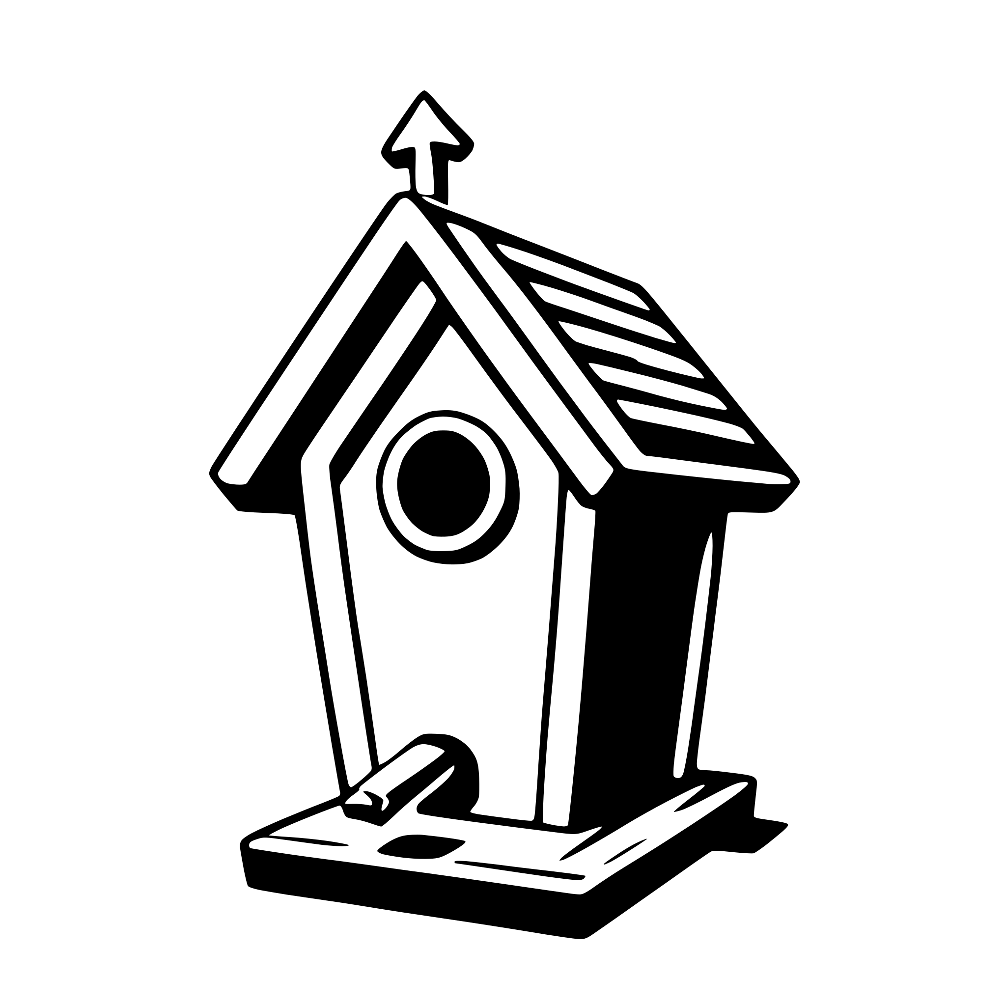 AI-generated SVG of a birdhouse