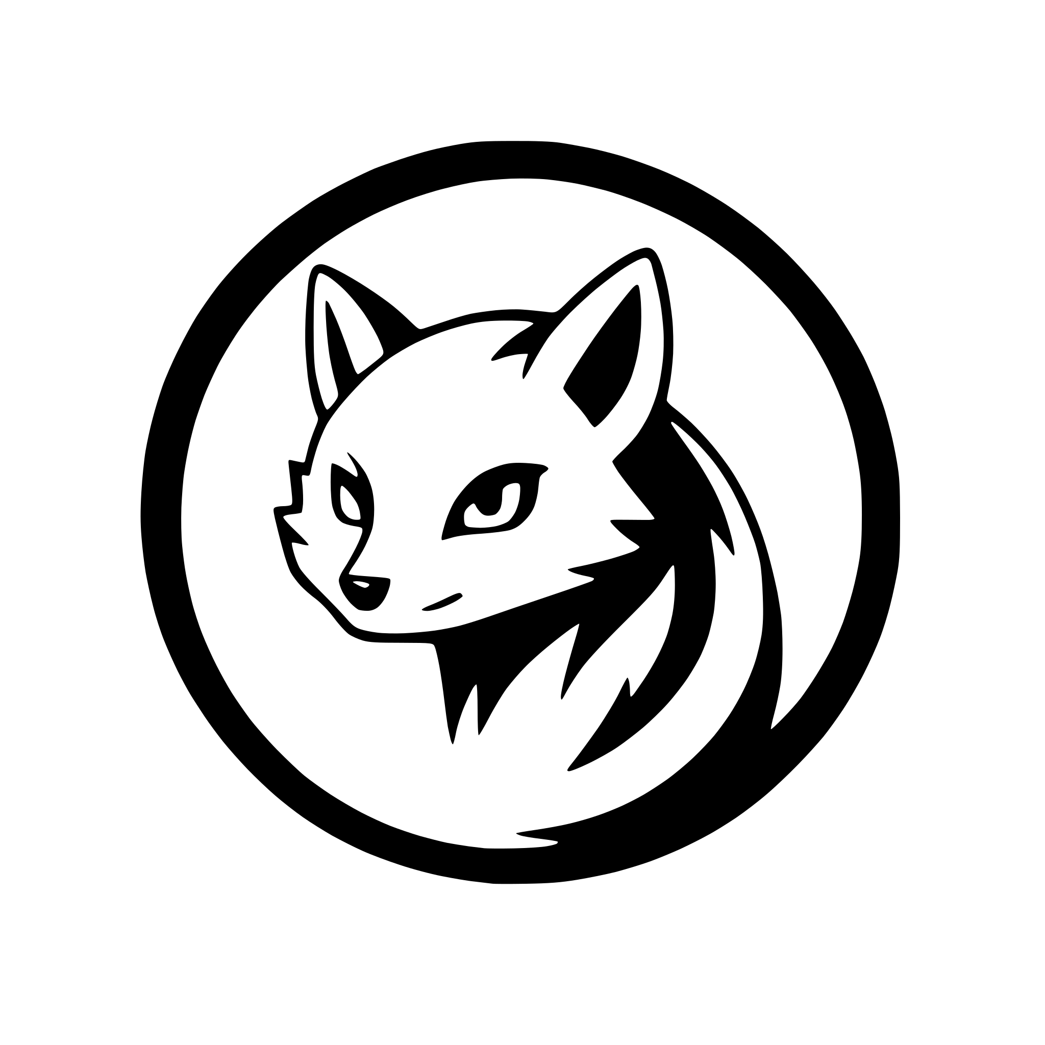 AI-generated SVG of 'minimalist fox curled up'