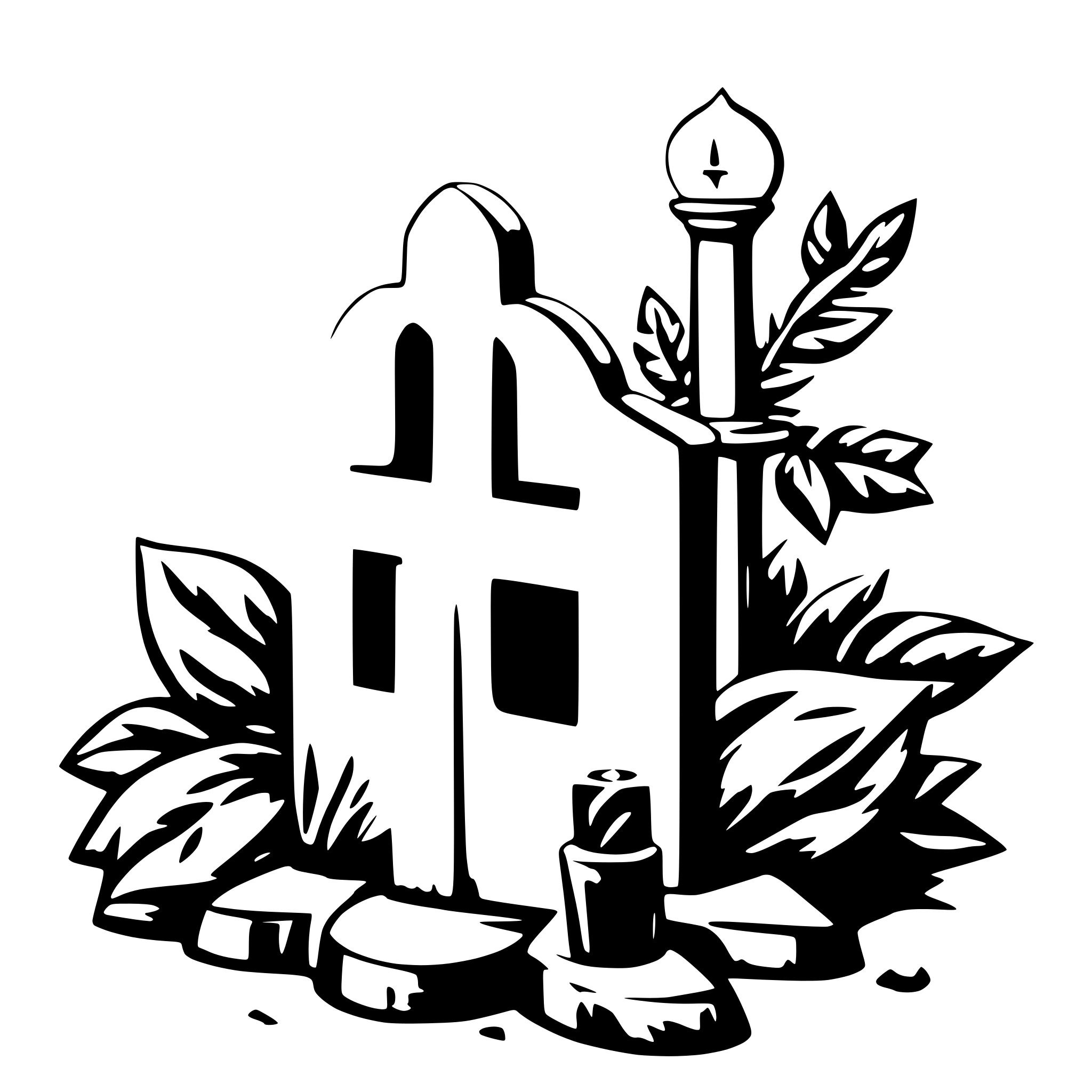 AI-generated SVG of a Rest in Peace