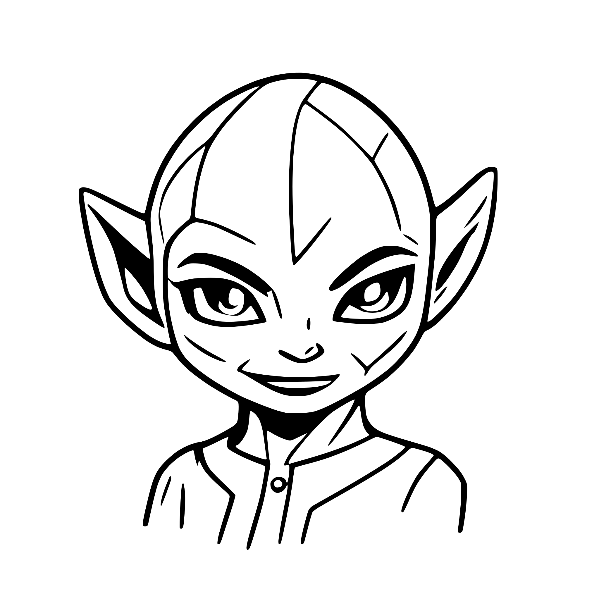 AI-generated SVG of 'a goblin head'