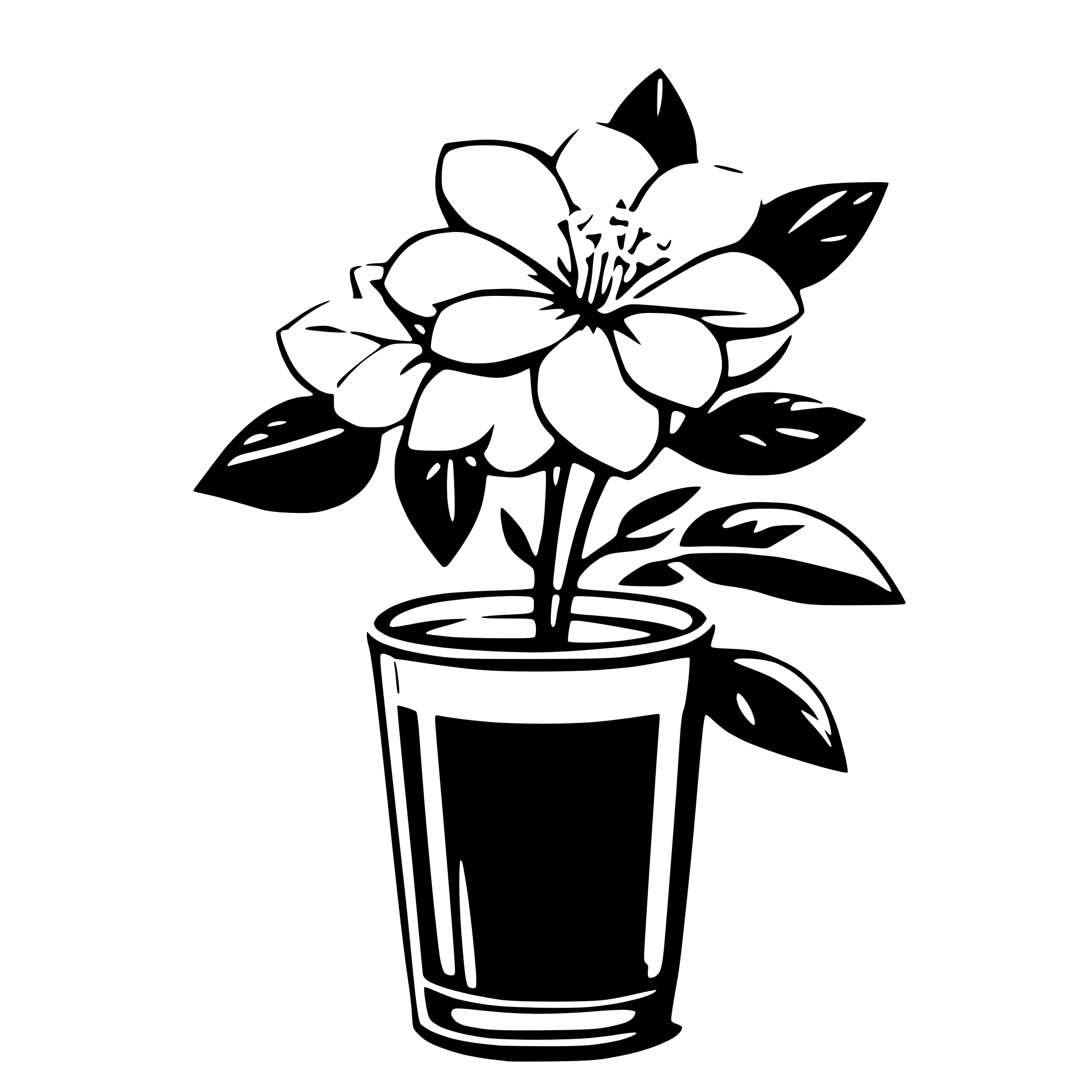 AI-generated SVG of a a glass of coffee with a jasmine flower from behind, minimalist and flat design AI-generated SVG of a a glass of coffee with a jasmine flower from behind, minimalist and flat design