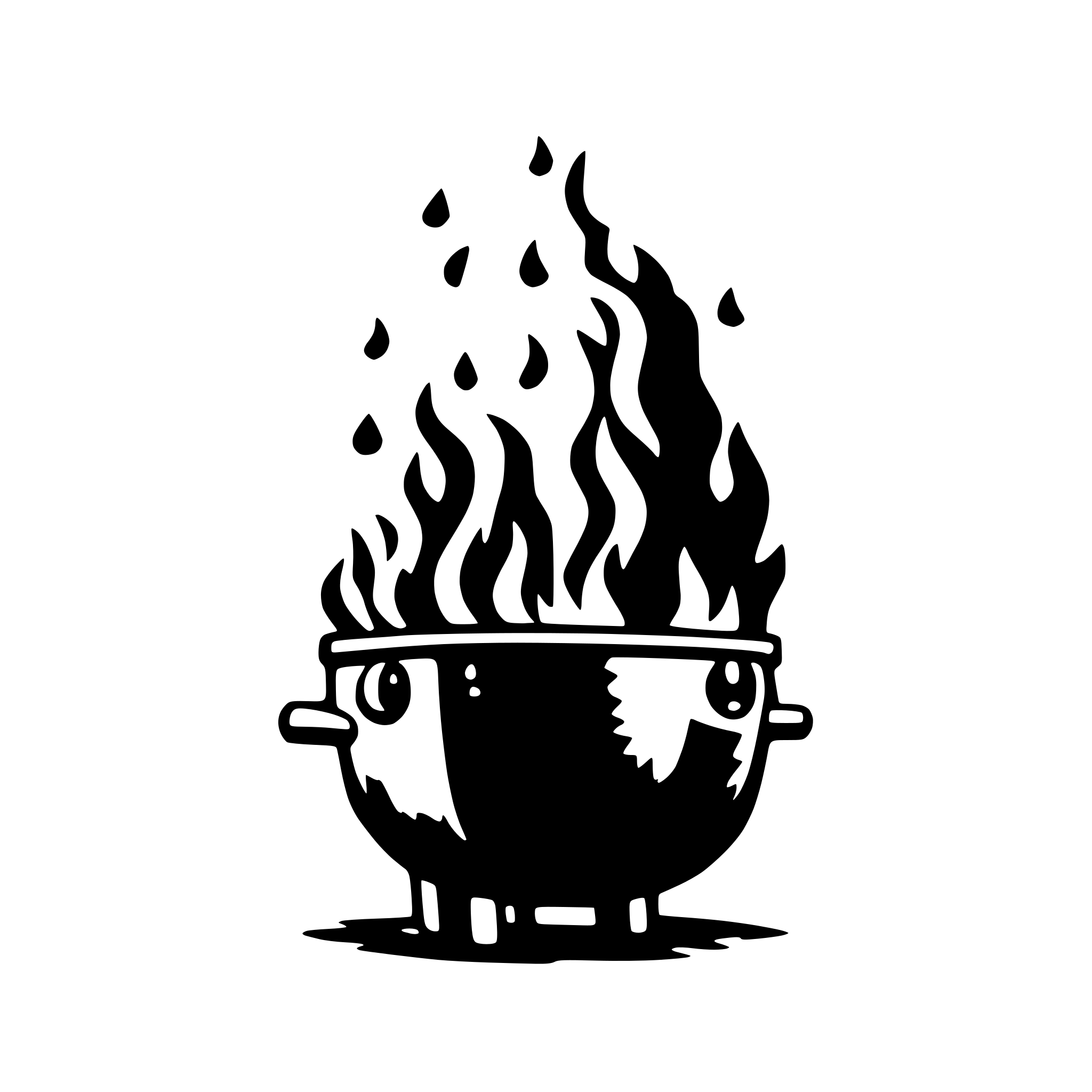AI-generated SVG of 'pixelated fire character, calcifer howls moving castle'