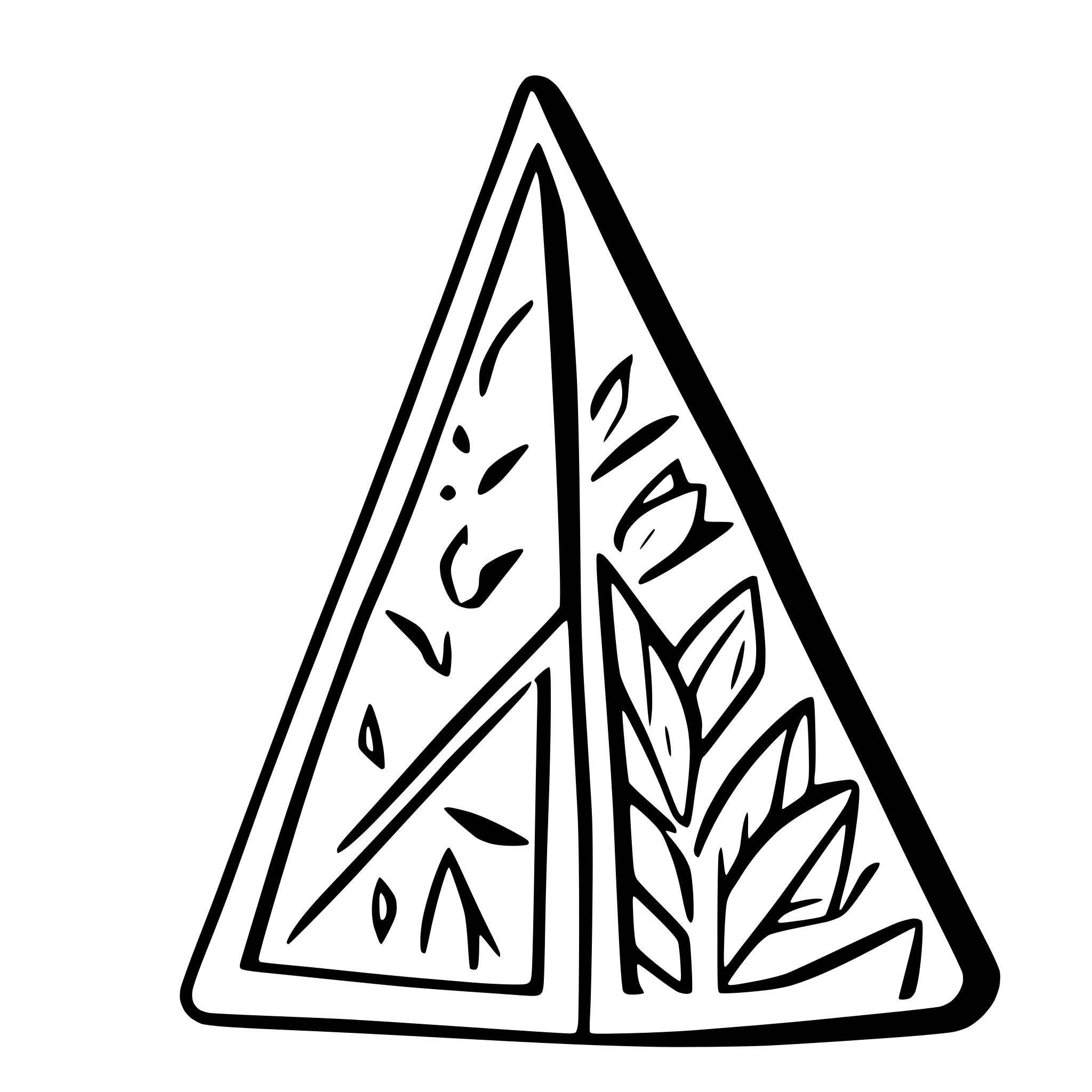 AI-generated SVG of a triangle, sun, ornament