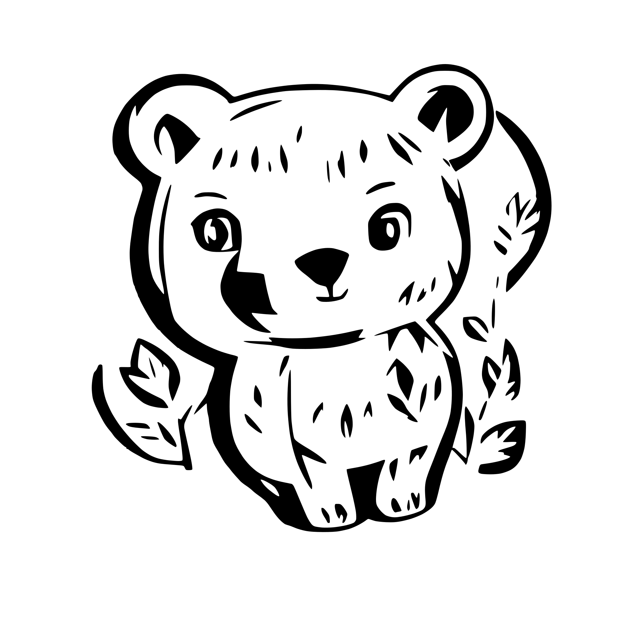 AI-generated SVG of 'cute bear'