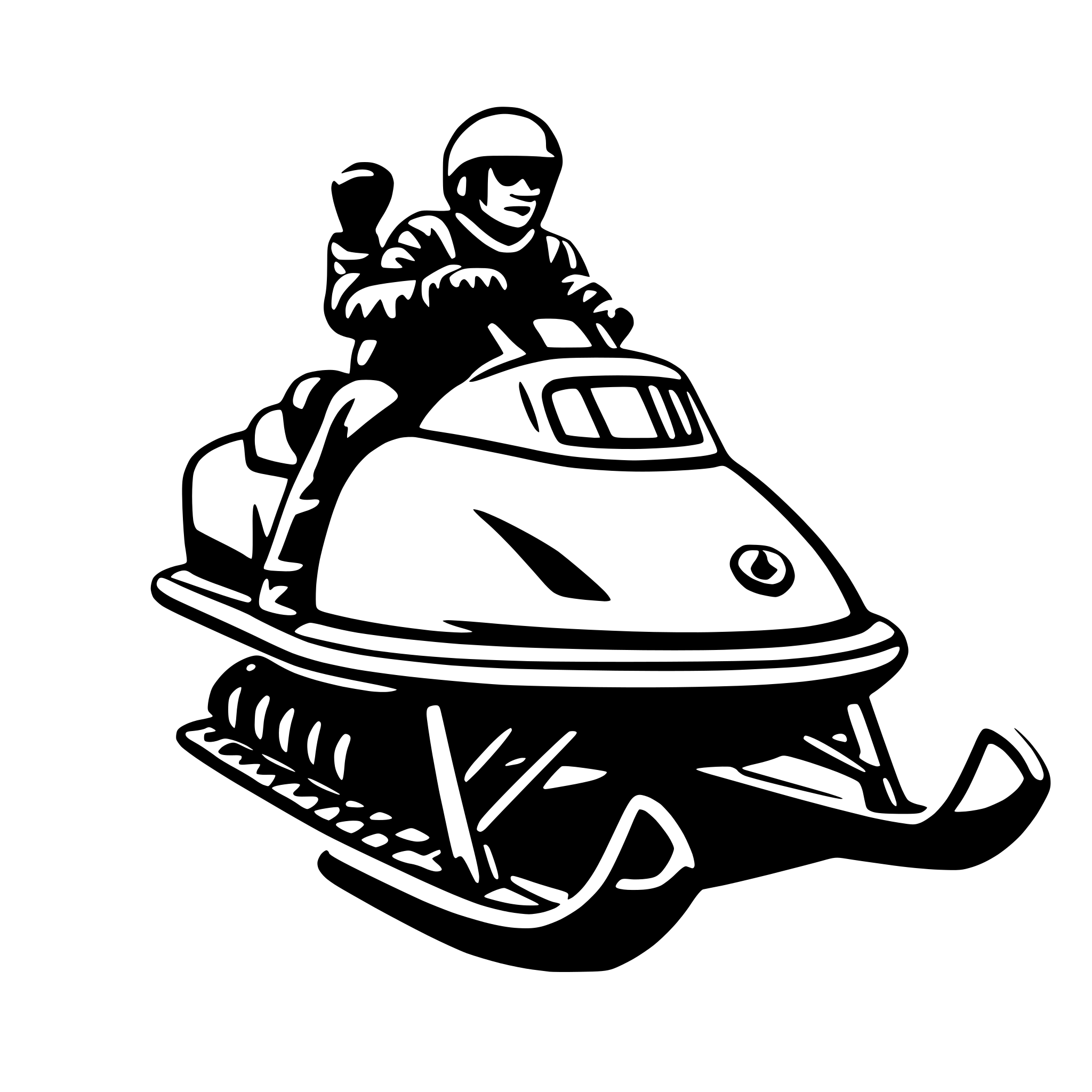 AI-generated SVG of a snowmobile
