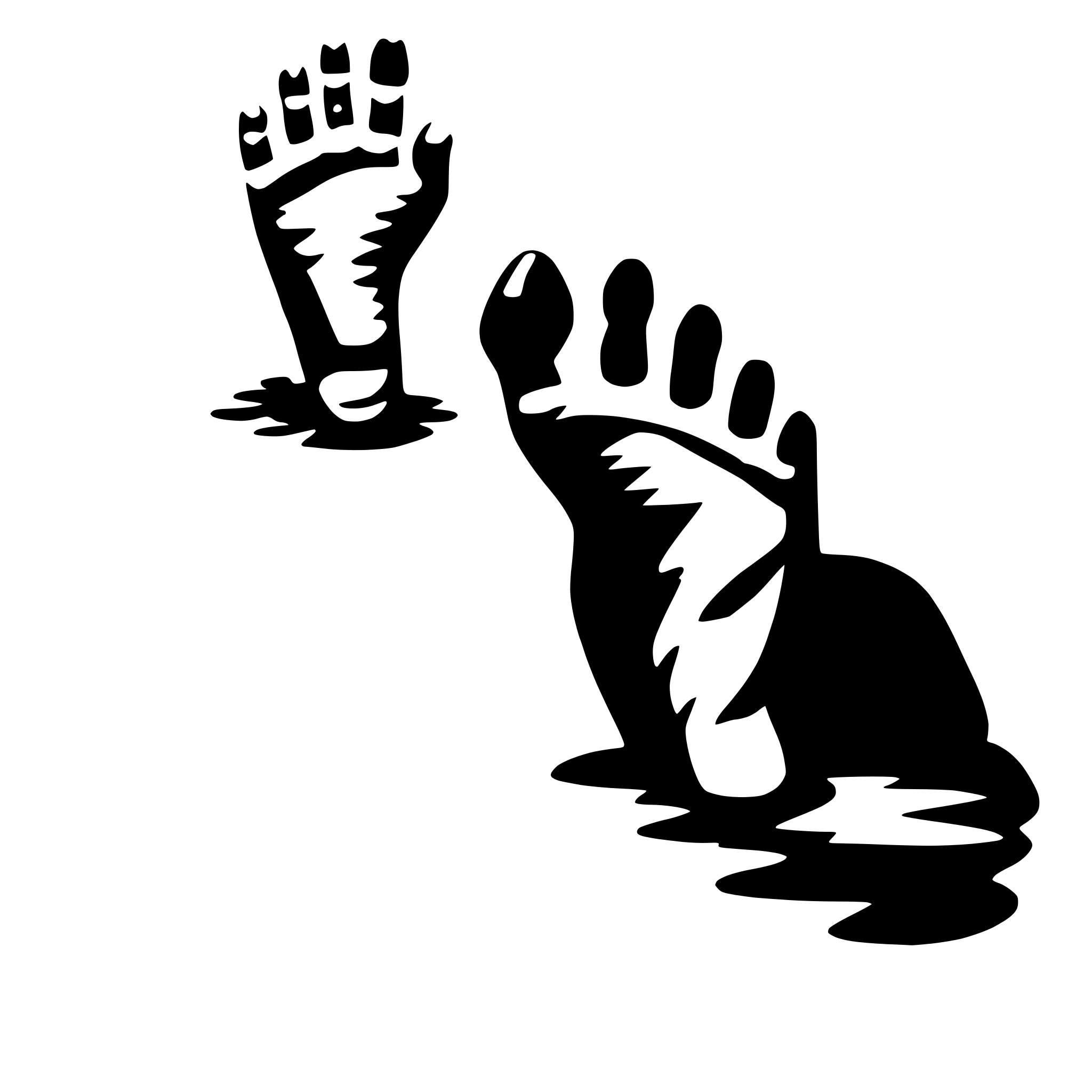 AI-generated SVG of a lovers' footprints