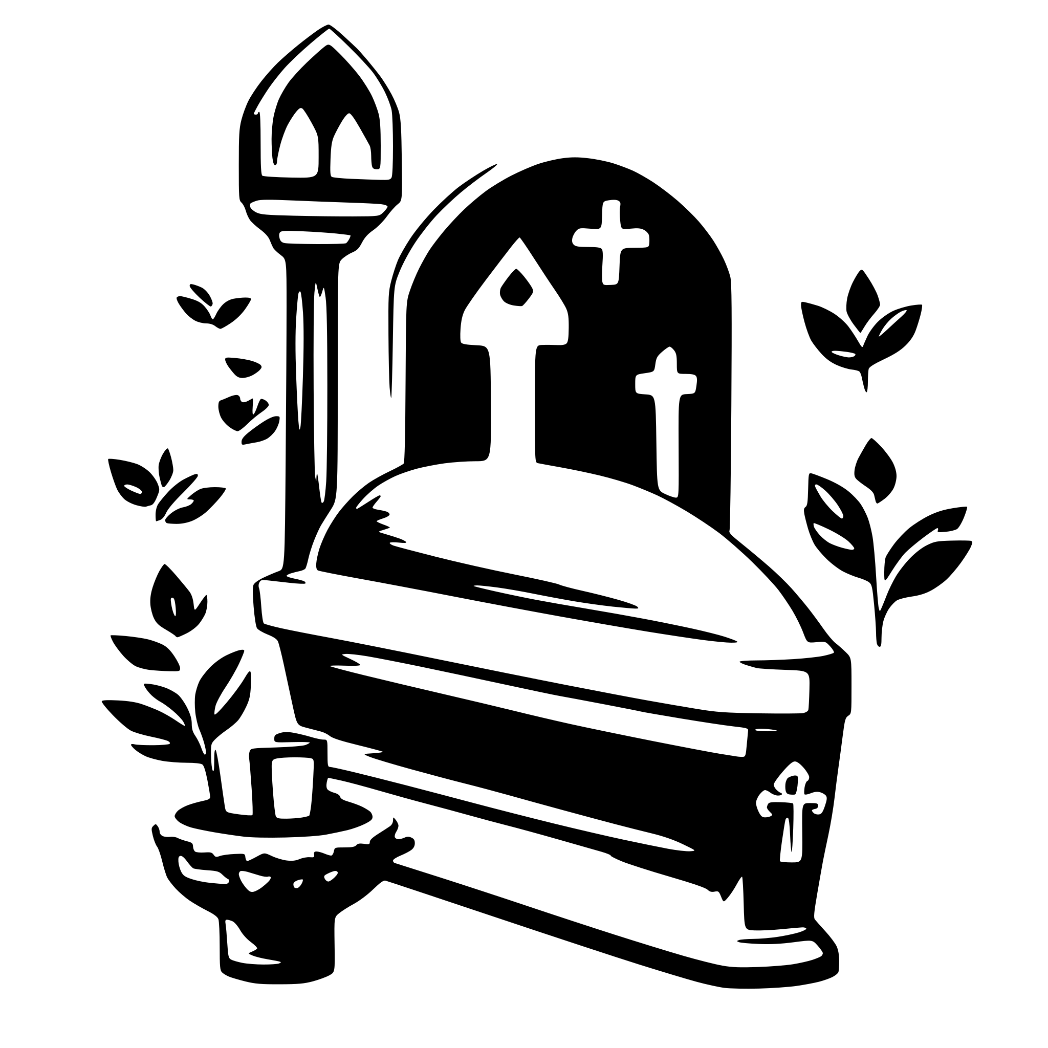 AI-generated SVG of a funeral