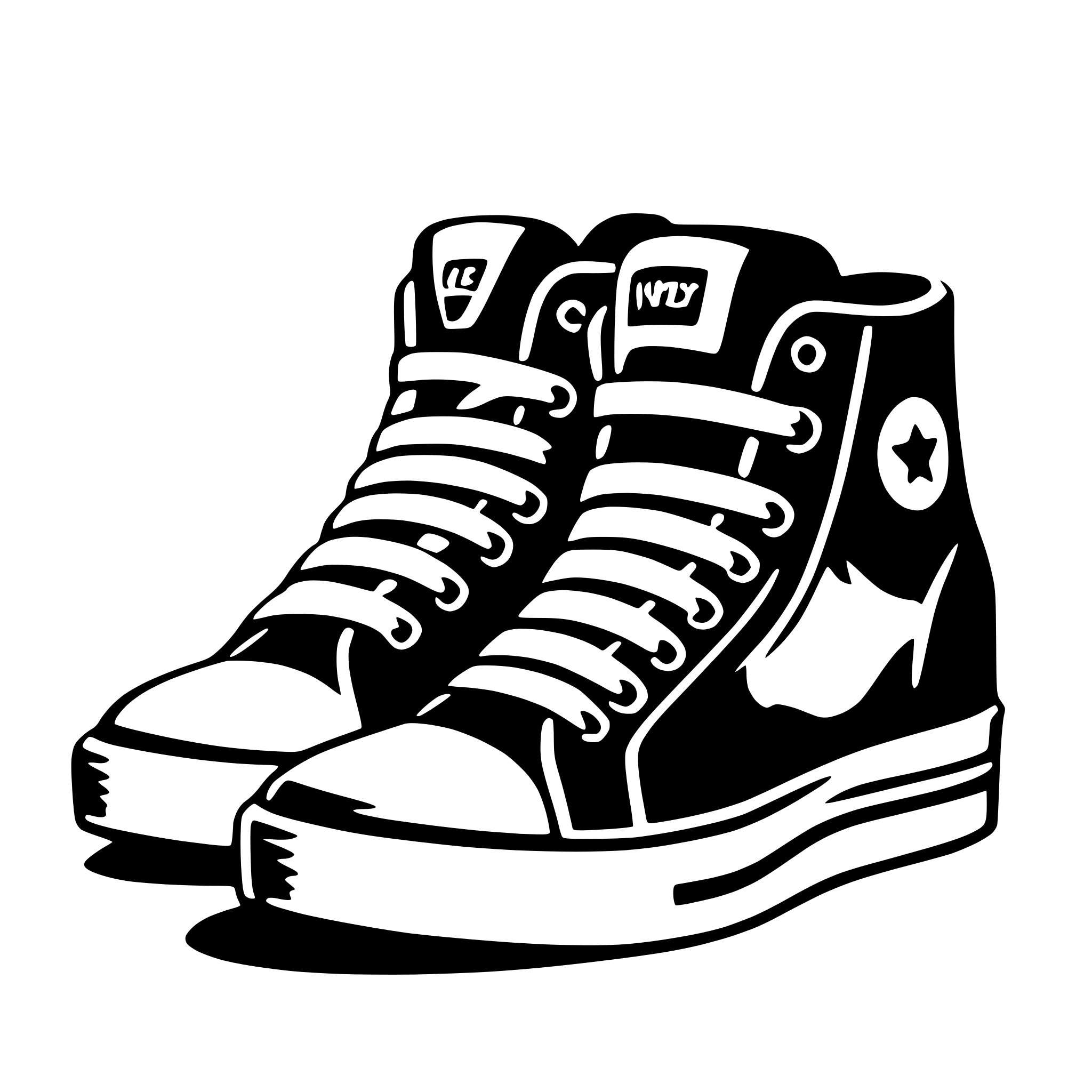 AI-generated SVG of 'sneakers'