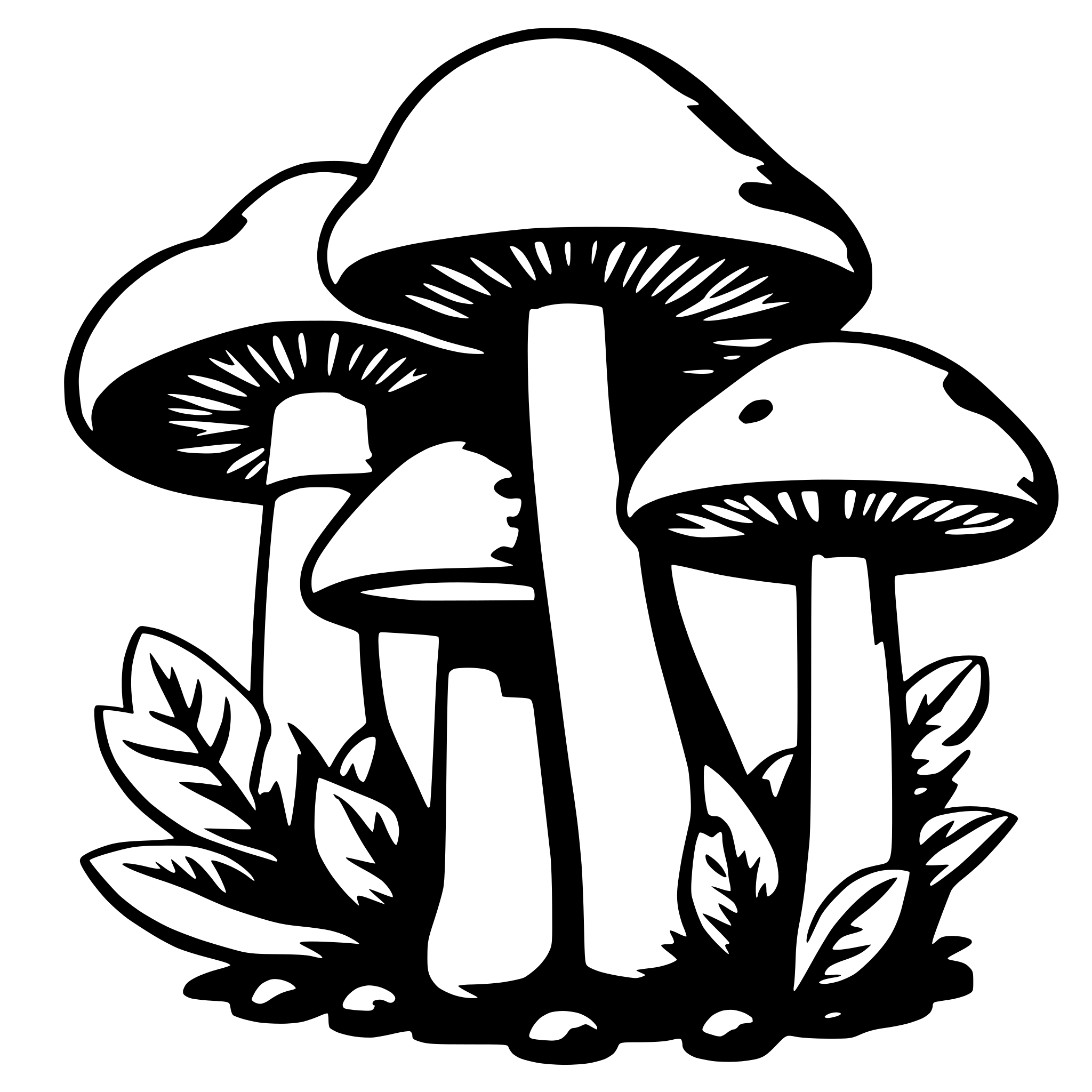 AI-generated SVG of a mushrooms