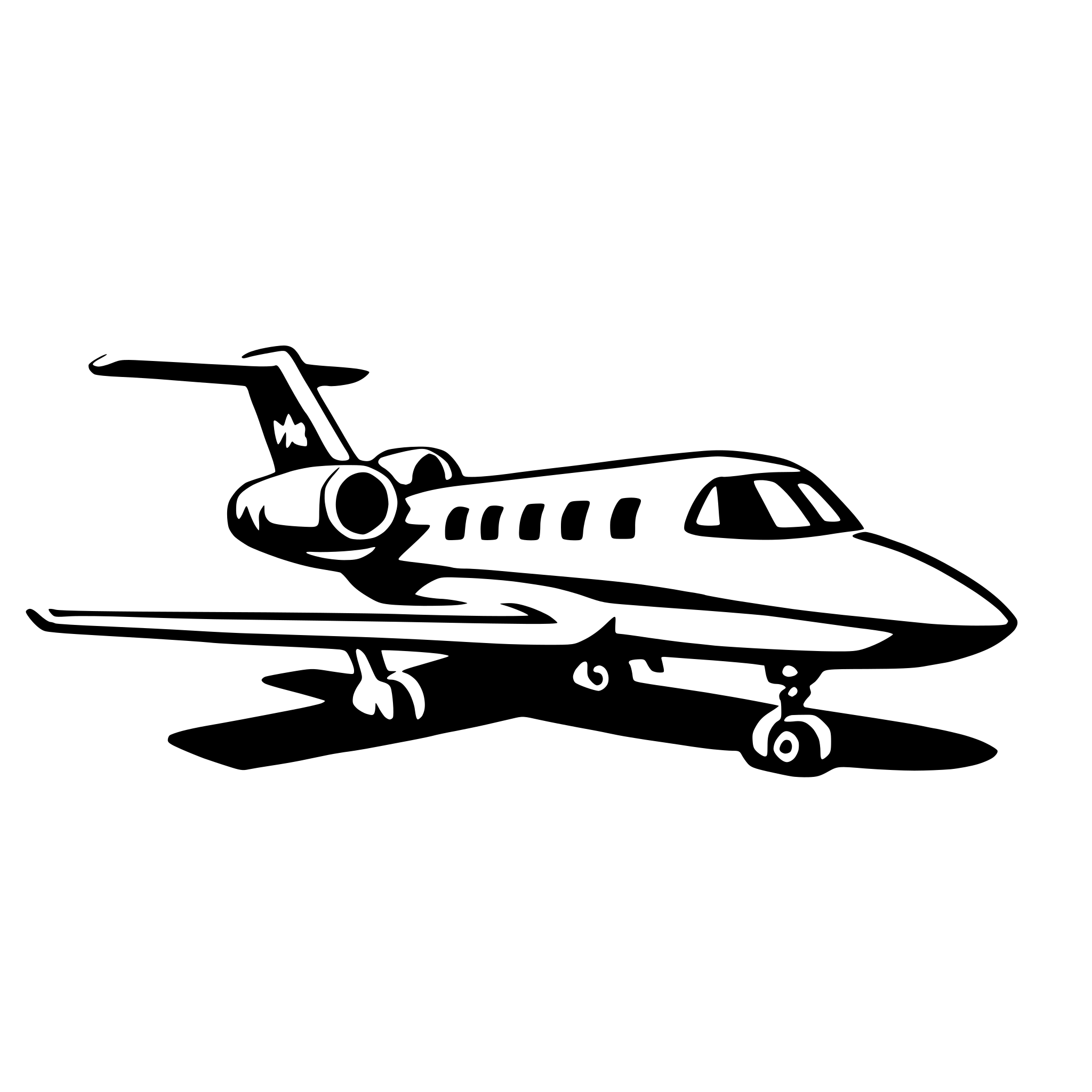 AI-generated SVG of a private jet