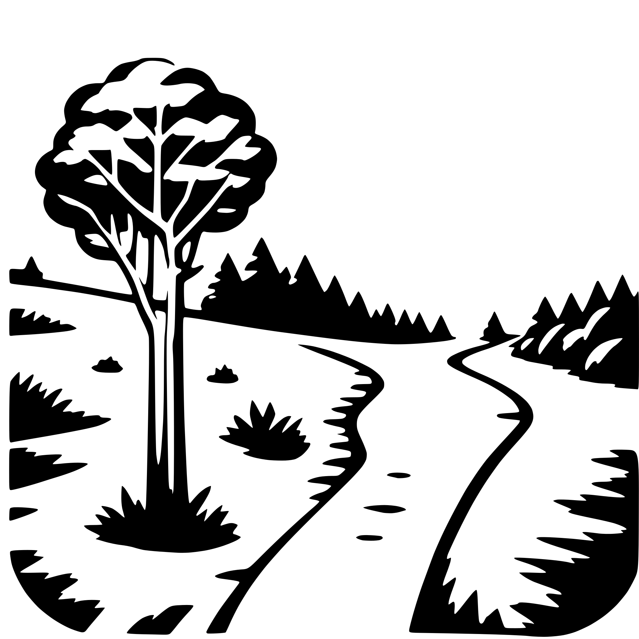 AI-generated SVG of a a minimal line drawing of a passage in nature but weird