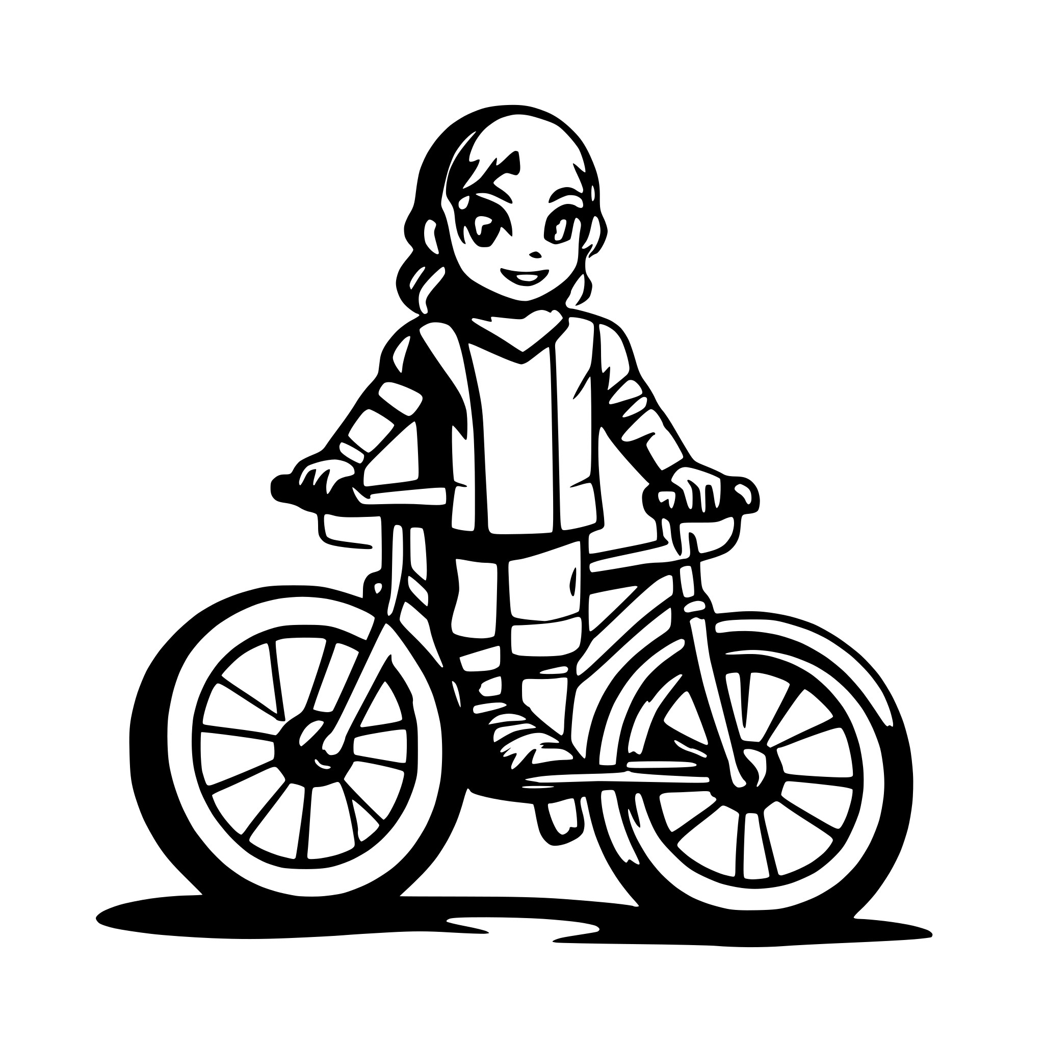 AI-generated SVG of a mountain bikes