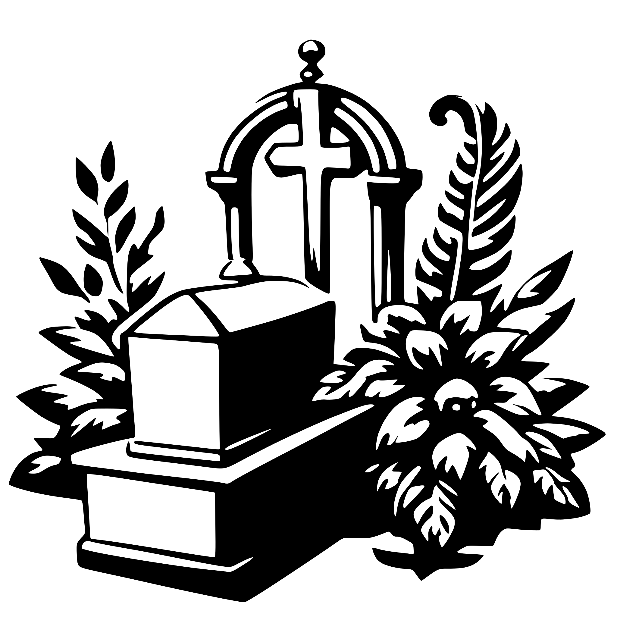 AI-generated SVG of a funeral