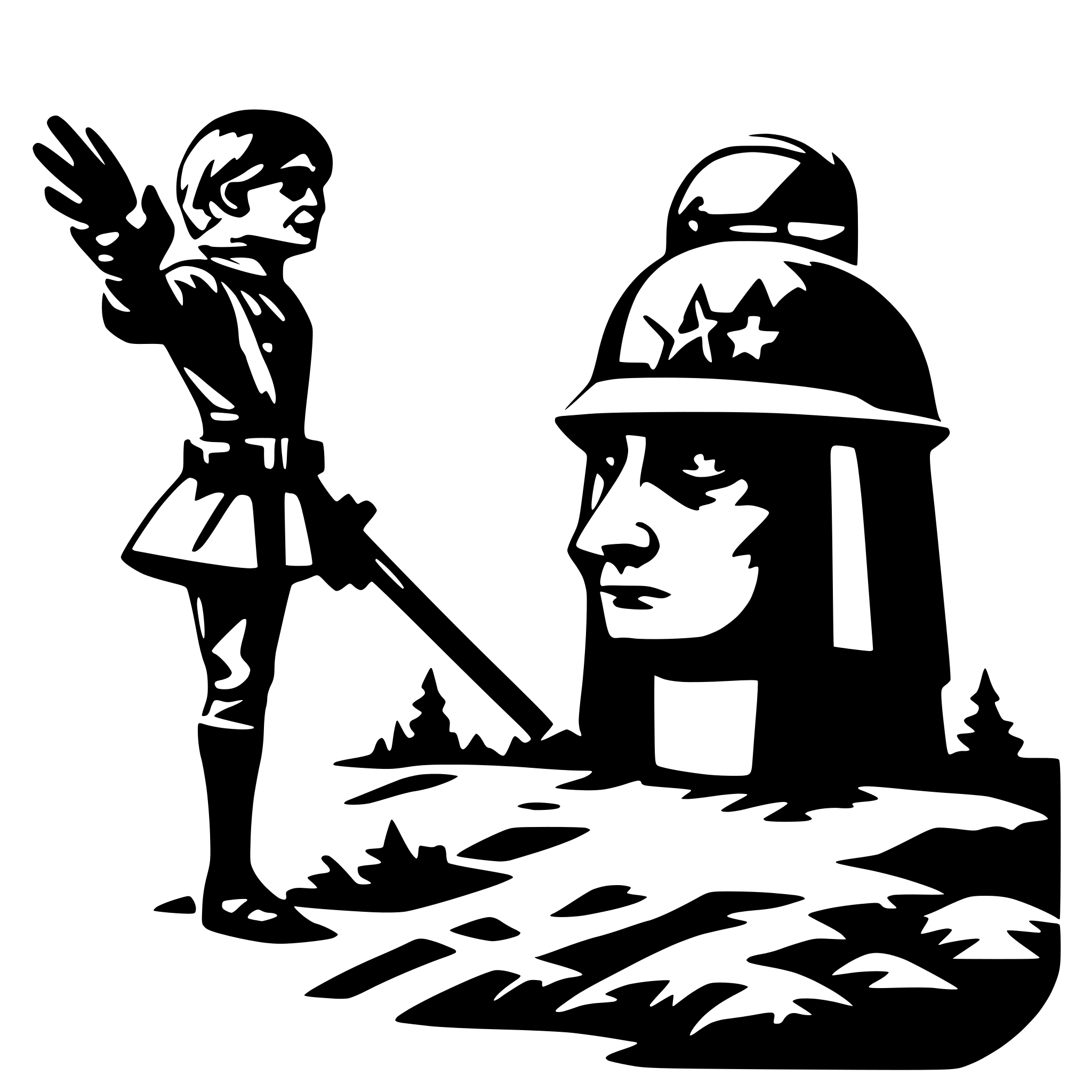 AI-generated SVG of 'russia and america war'