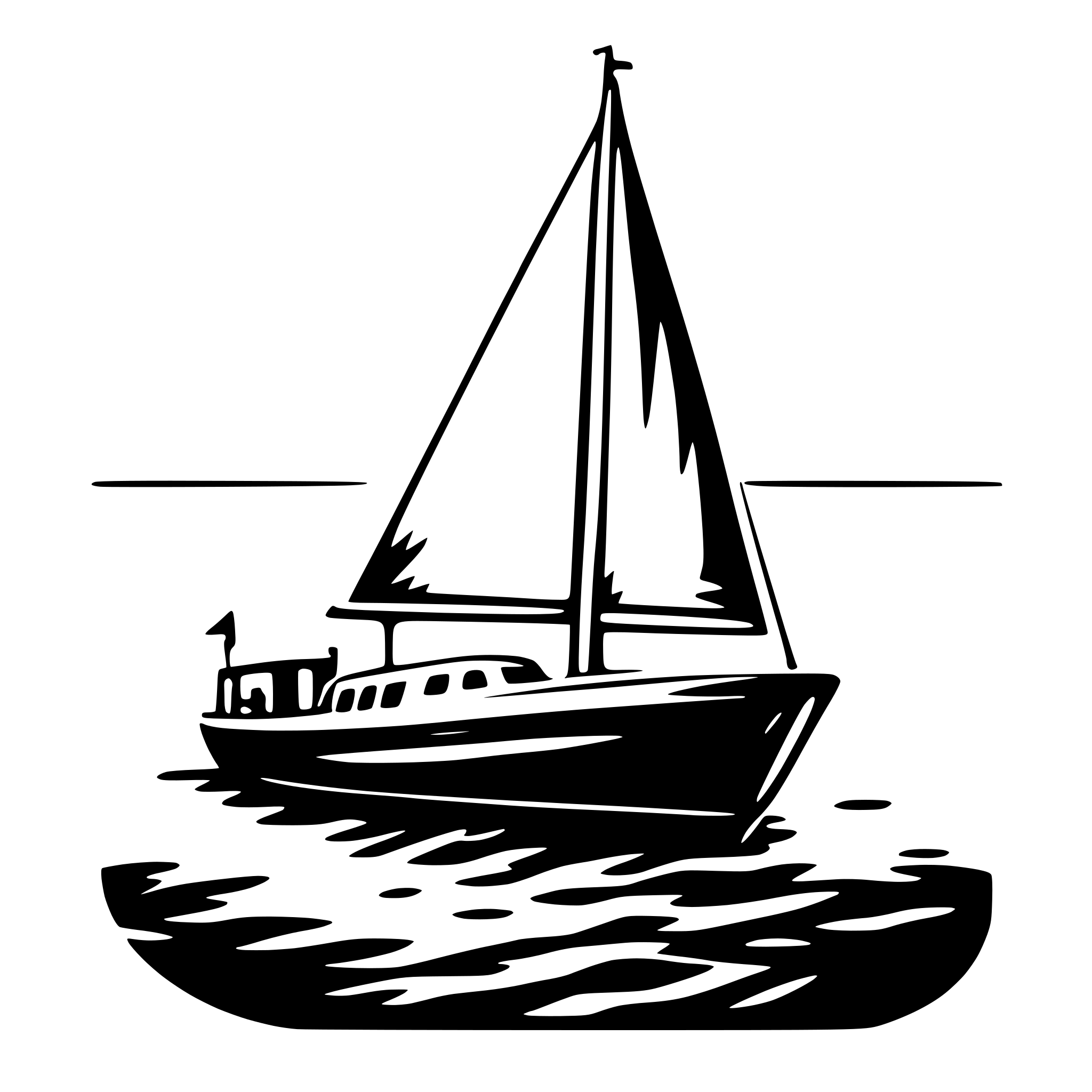AI-generated SVG of a sailboat on ocean