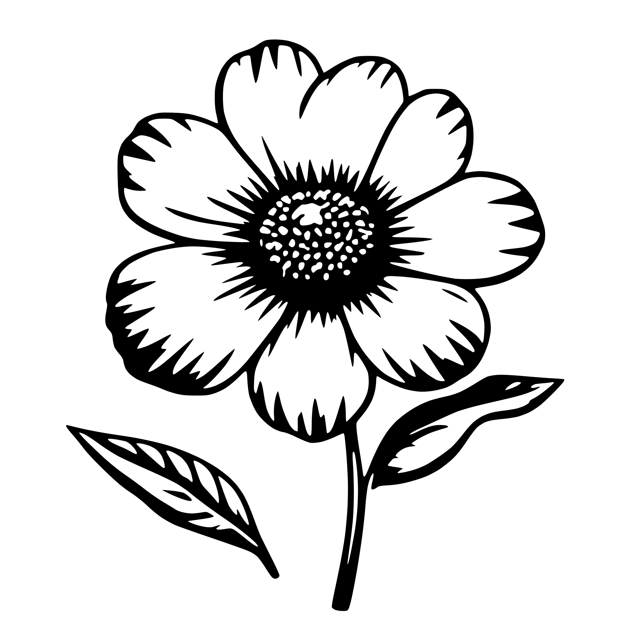 AI-generated SVG of a realistic wild flower