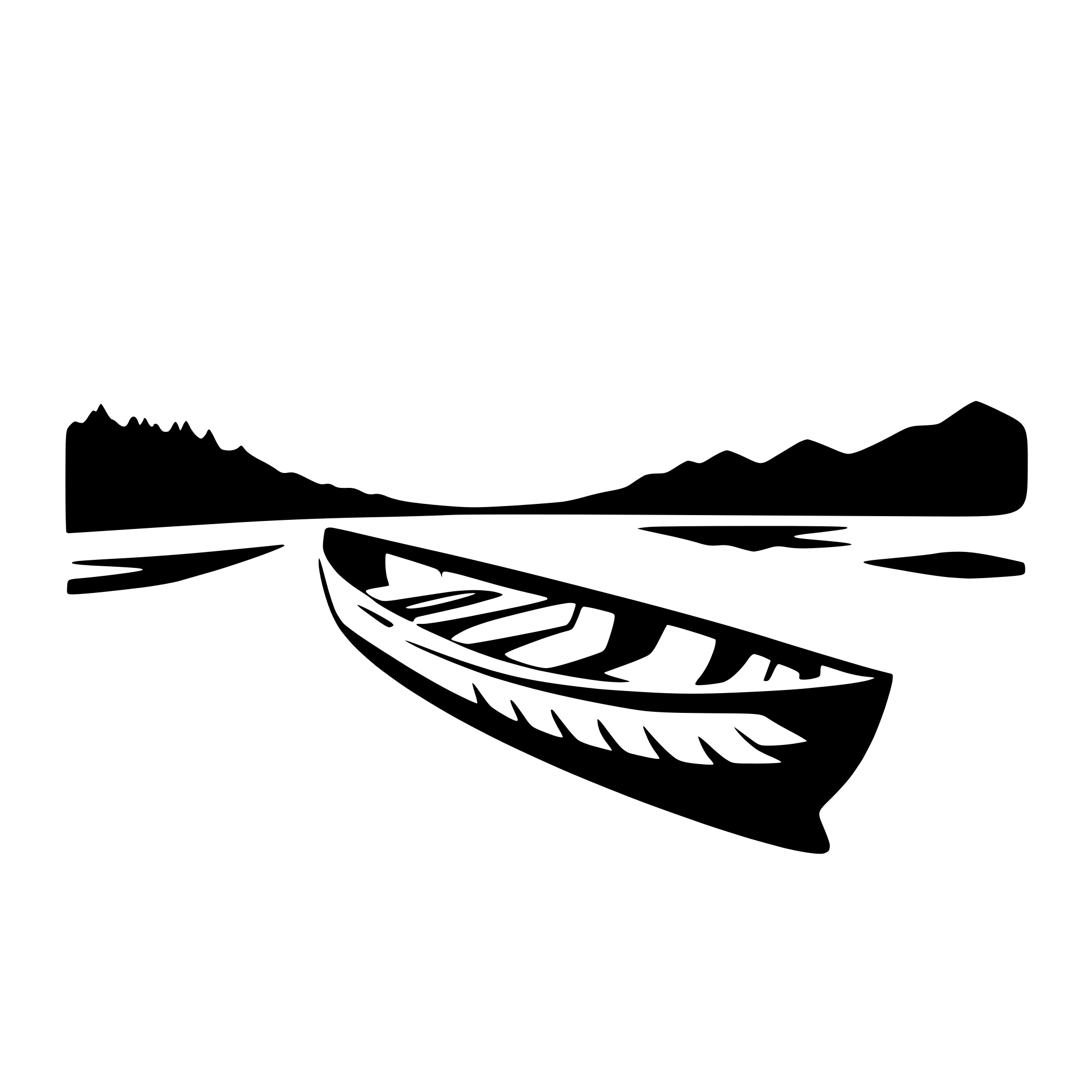 AI-generated SVG of 'canoe on a peaceful lake'