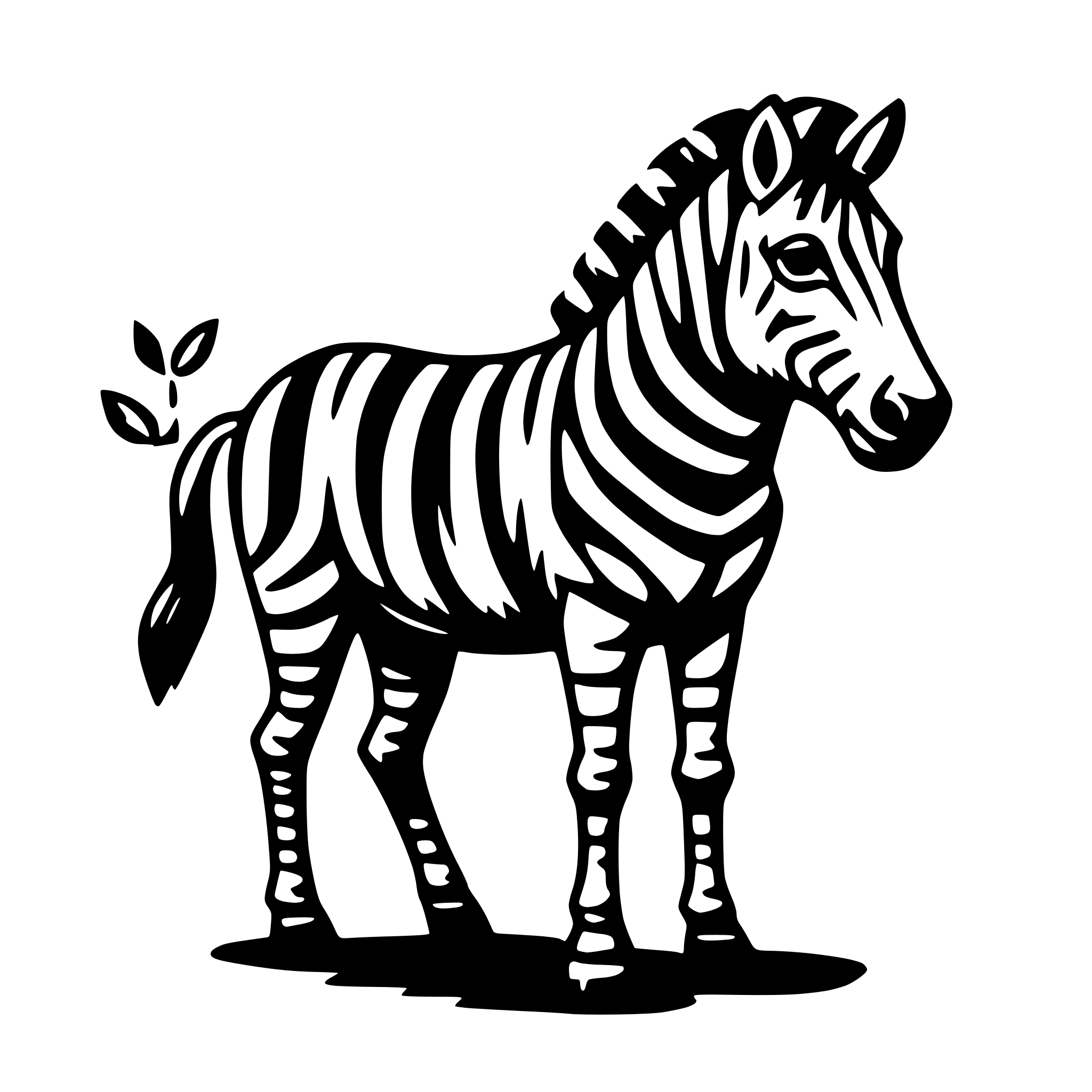 AI-generated SVG of 'zebra'