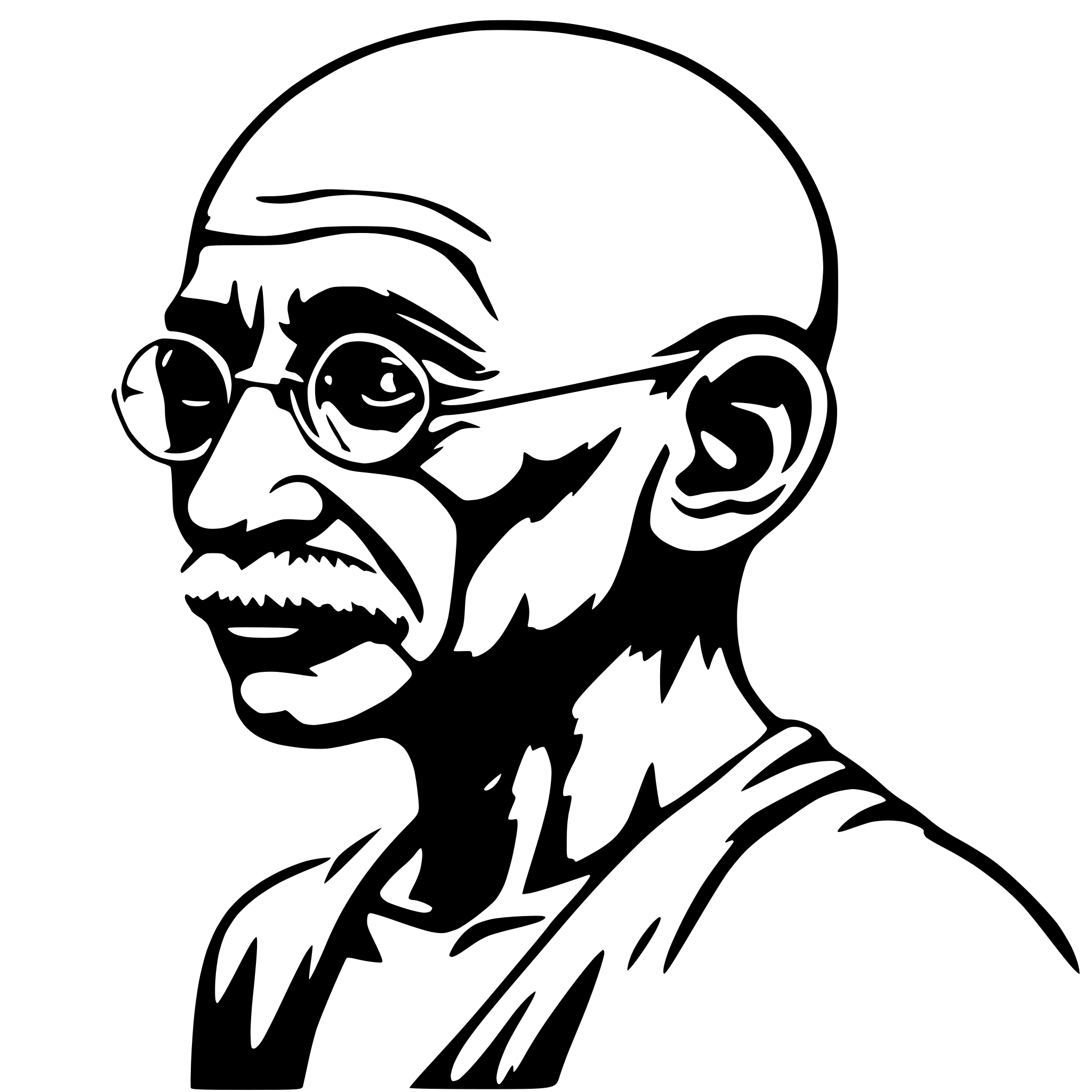 AI-generated SVG of 'gandhi'