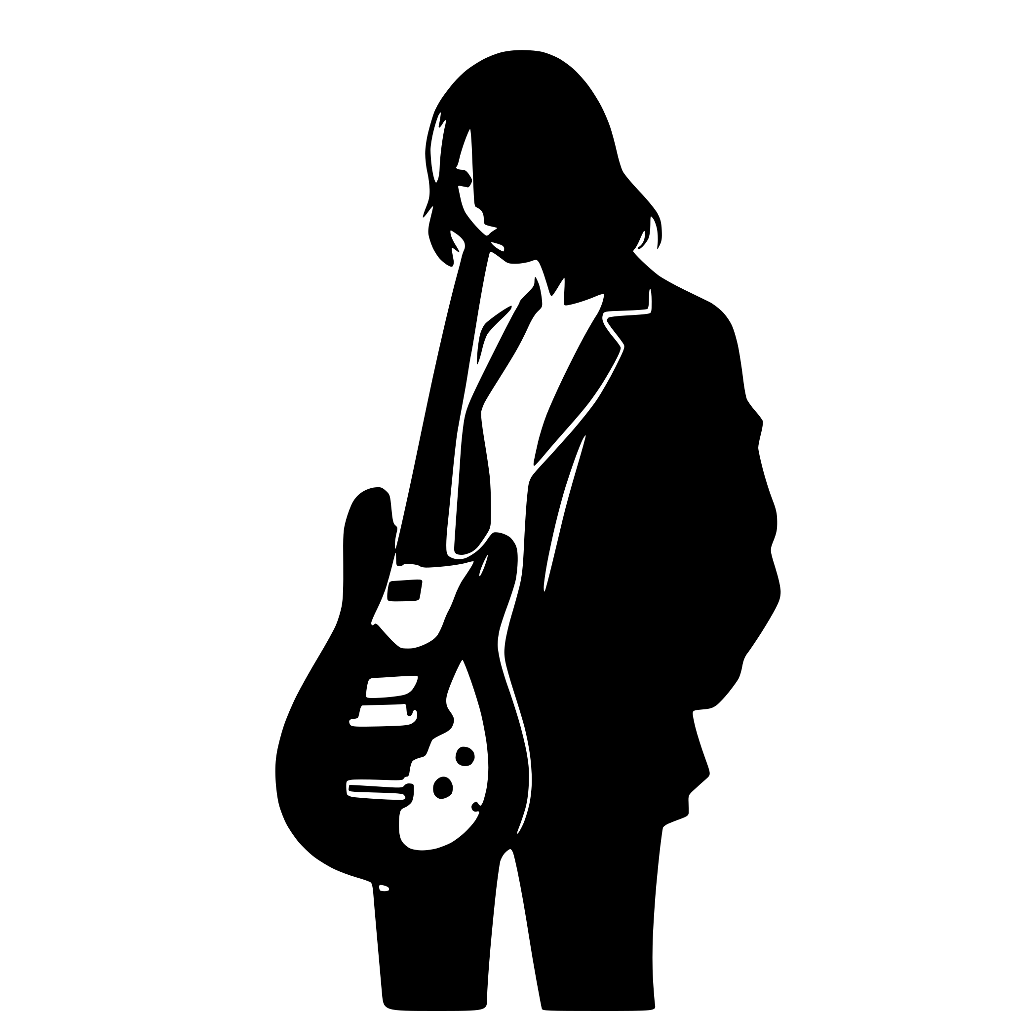 AI-generated SVG of 'main with jazz guitar silhouette'