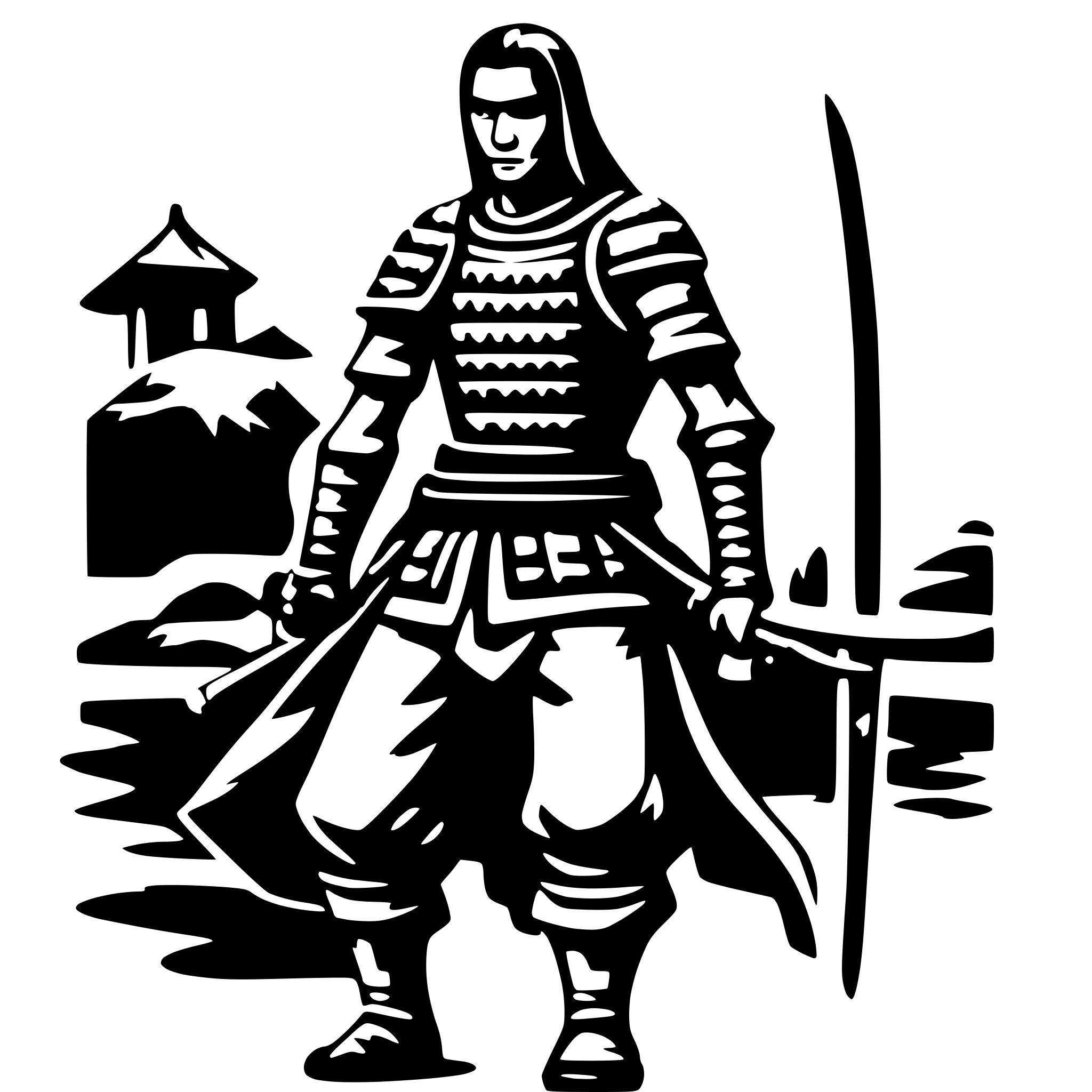 AI-generated SVG of 'samurai'
