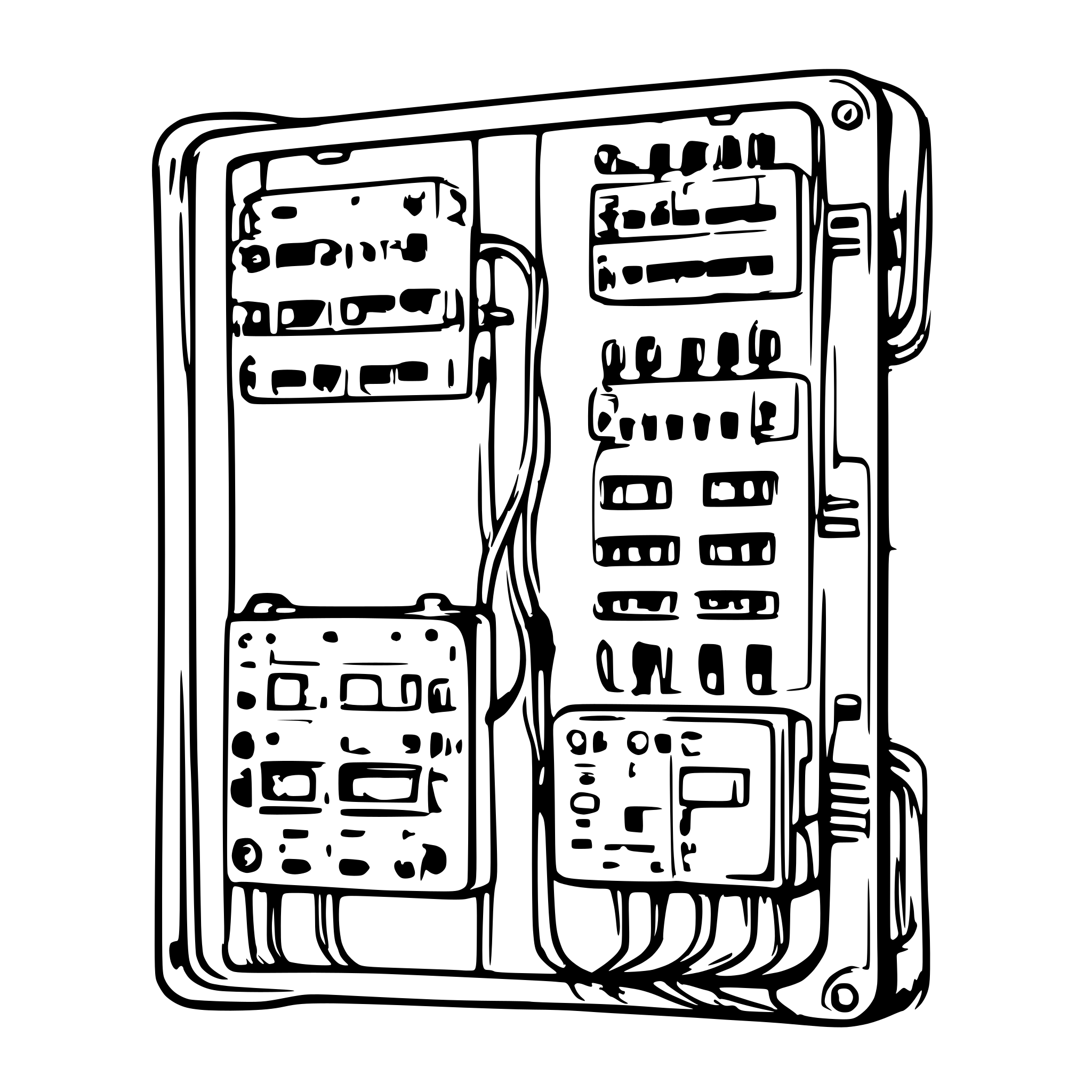 AI-generated SVG of a Square D Electrical Panel with 42 breaker positions