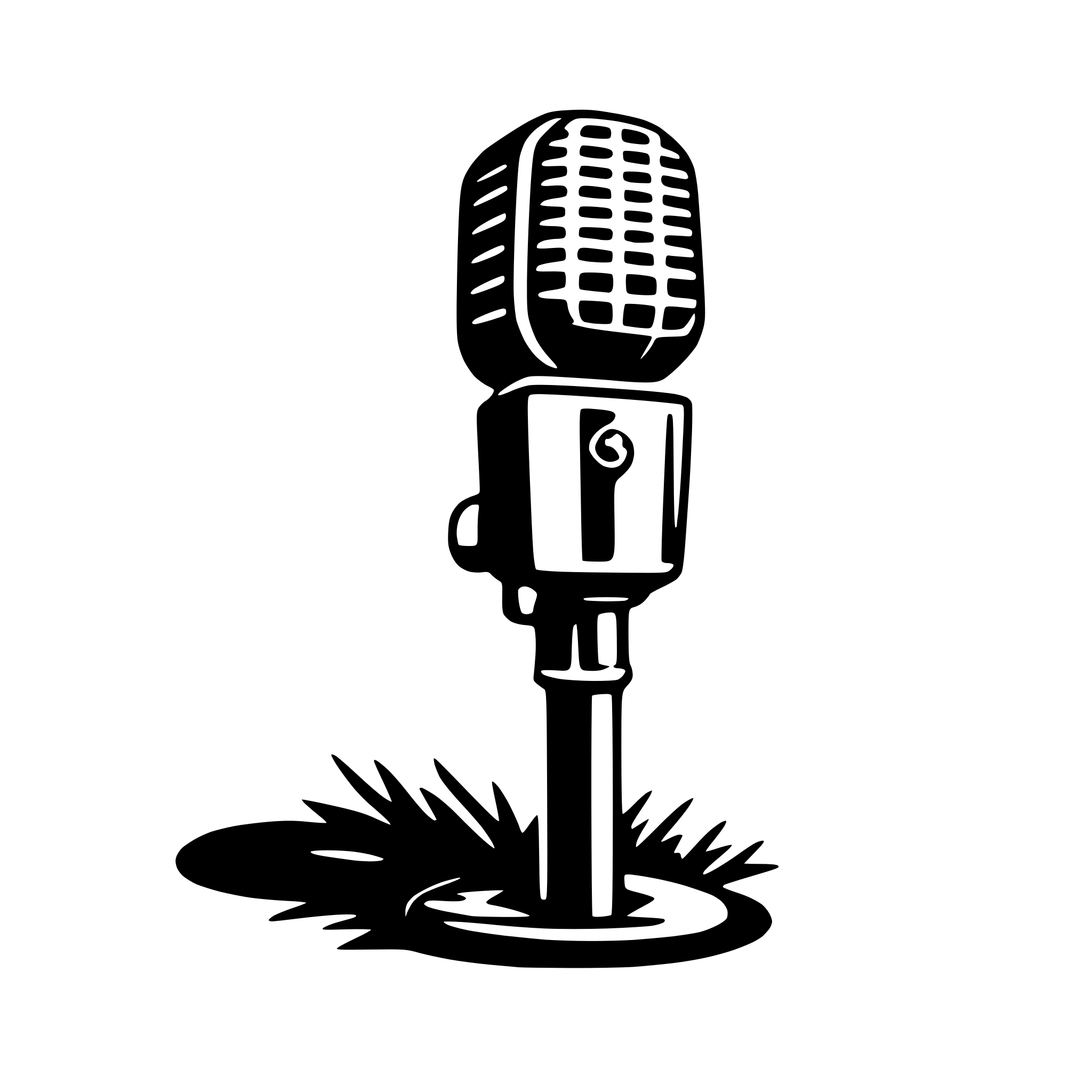 AI-generated SVG of 'microphone'