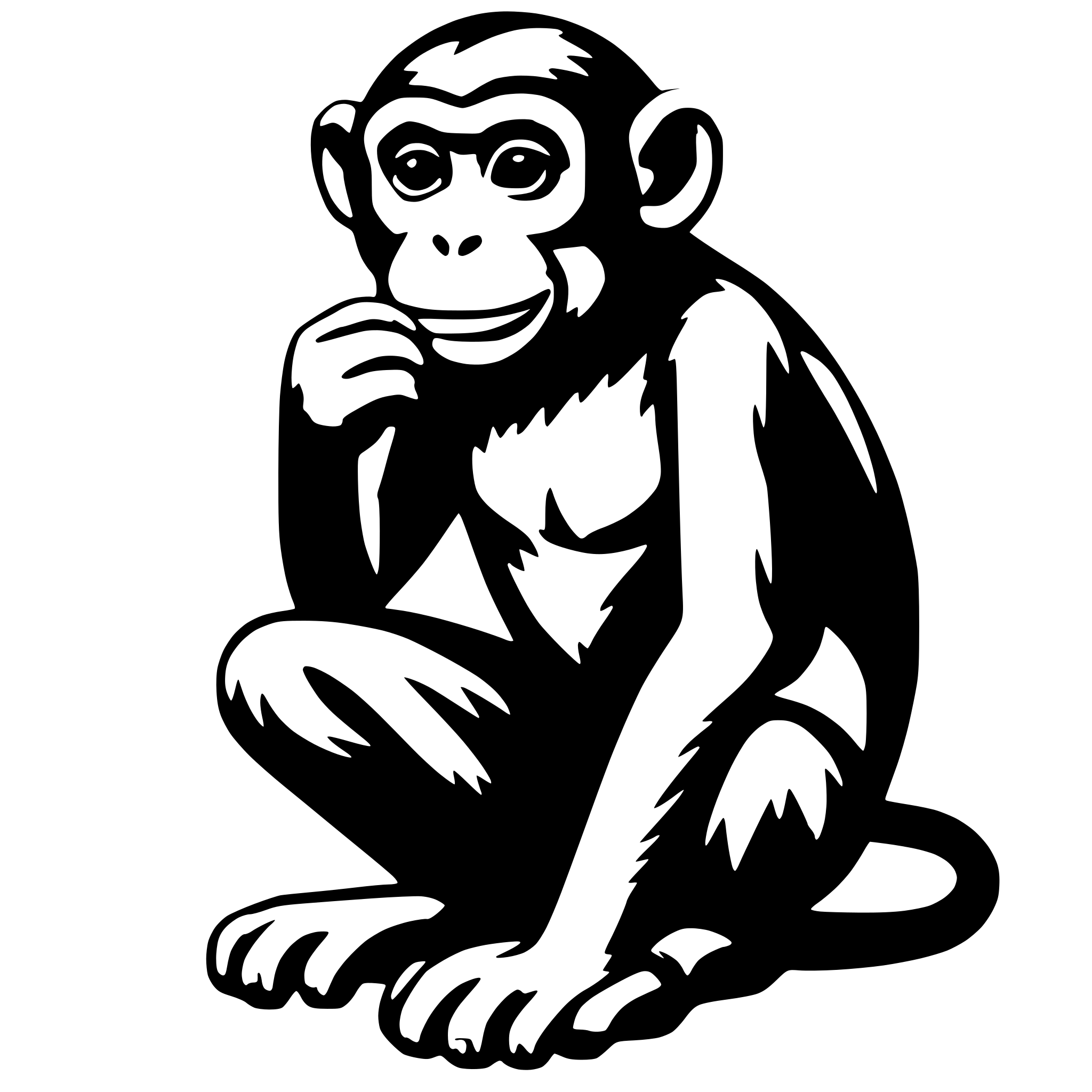 AI-generated SVG of a monkey
