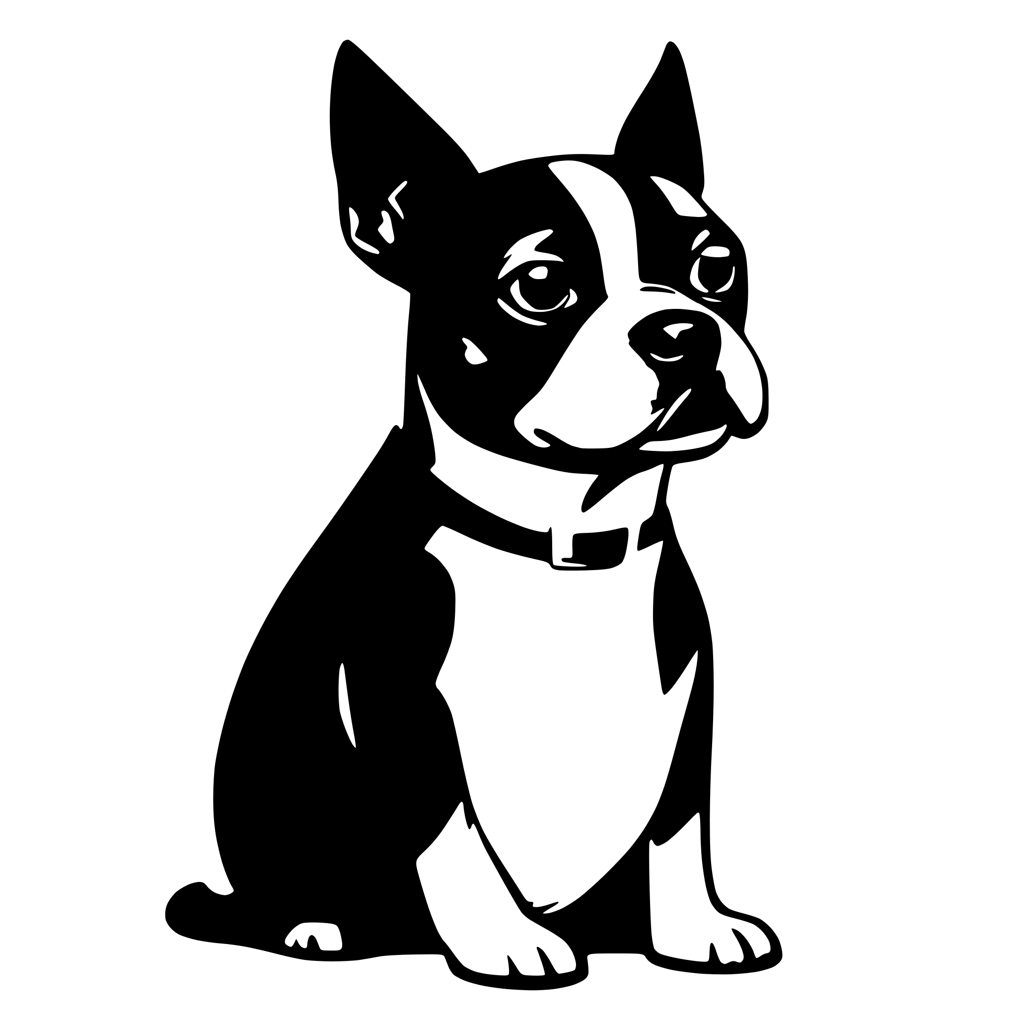 AI-generated SVG of 'boston terrier'