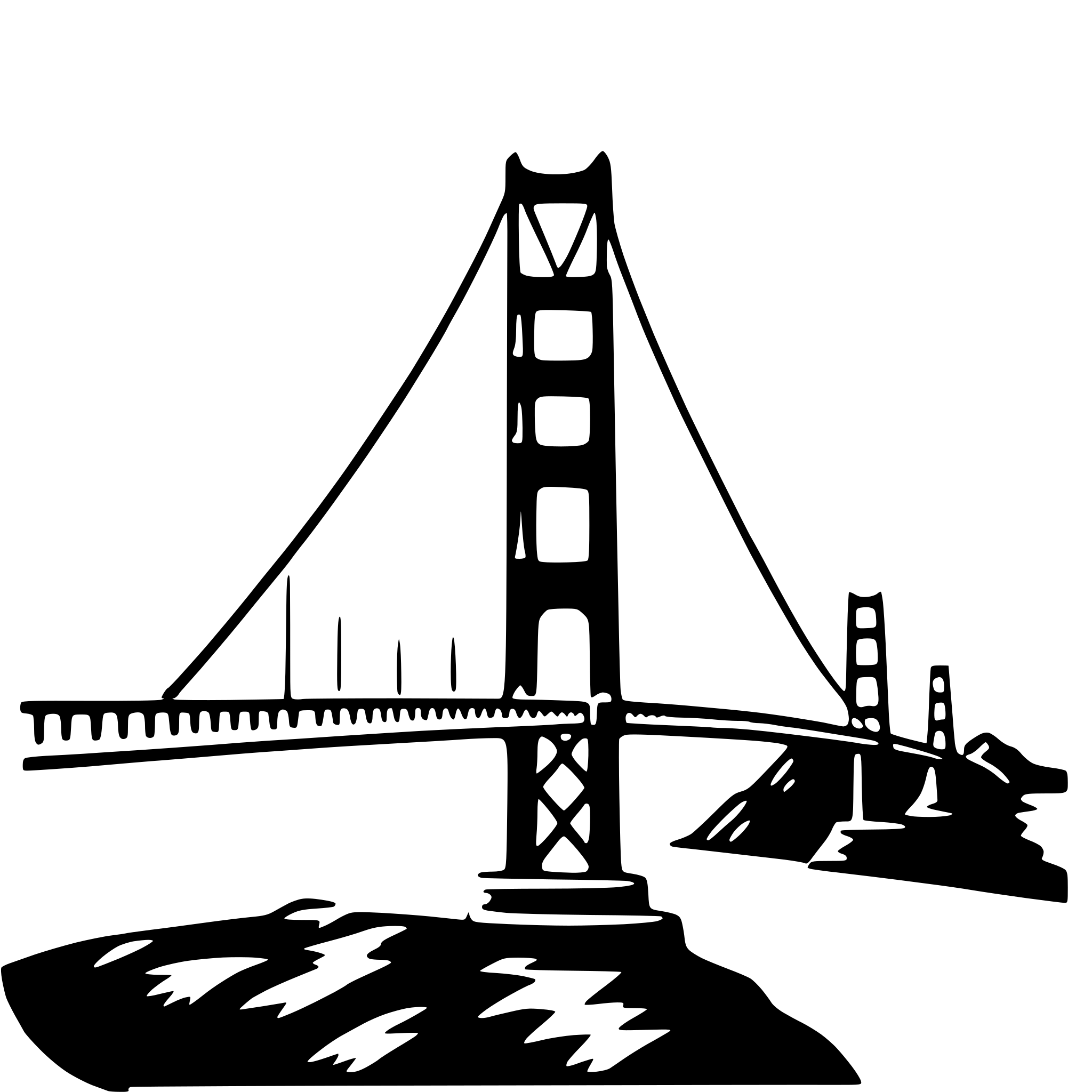 AI-generated SVG of 'golden gate bridge'