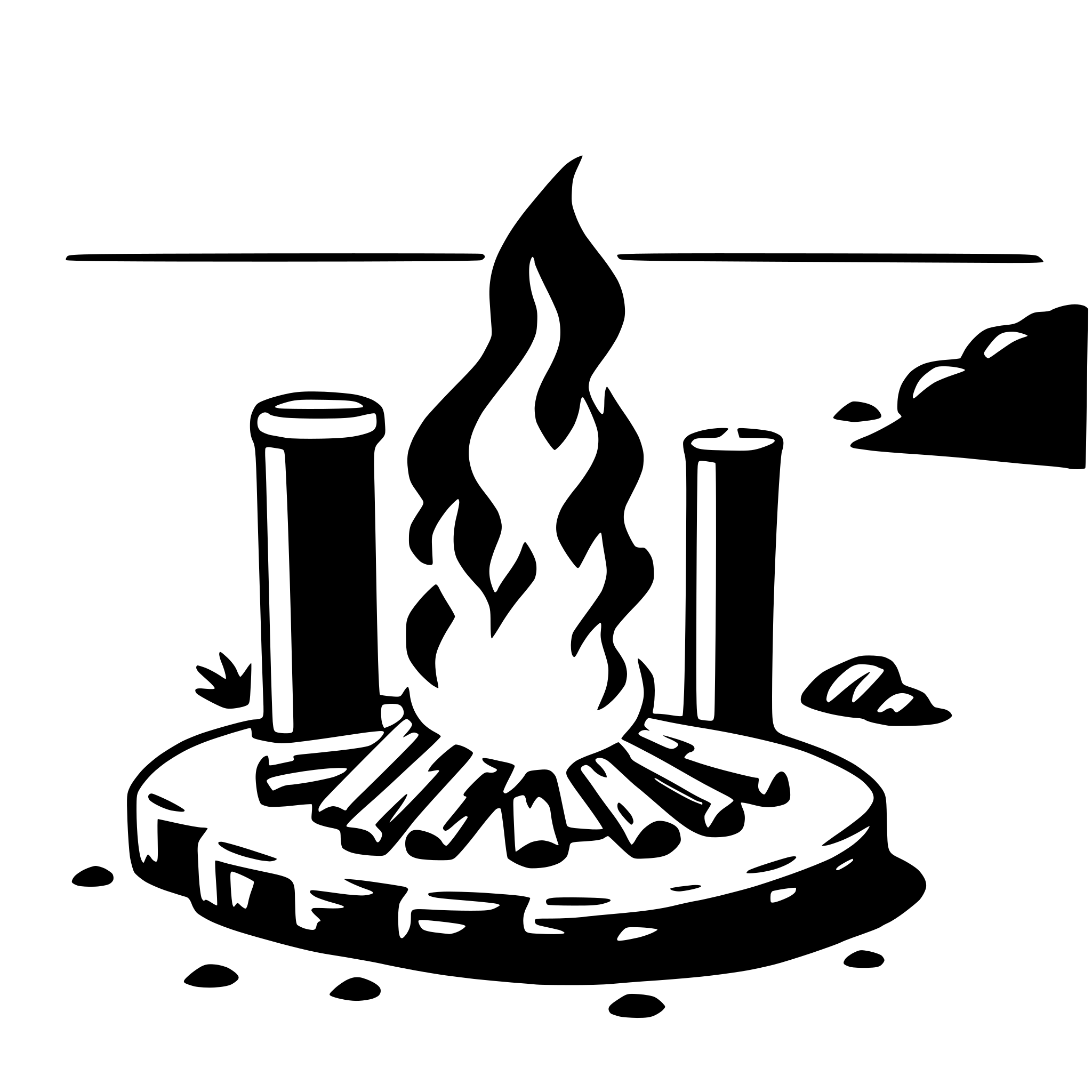 AI-generated SVG of a beach bonfire night