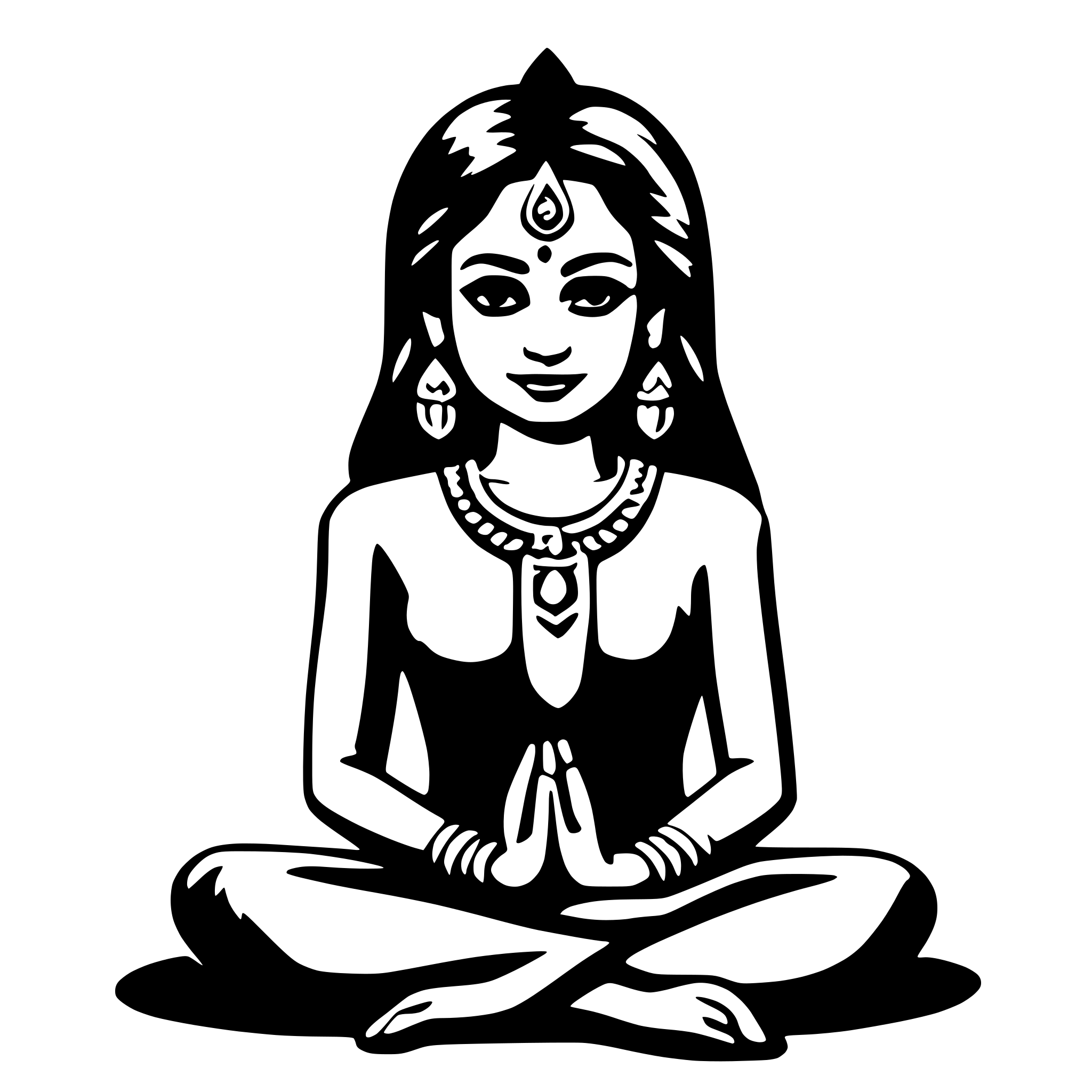 AI-generated SVG of 'namaste'