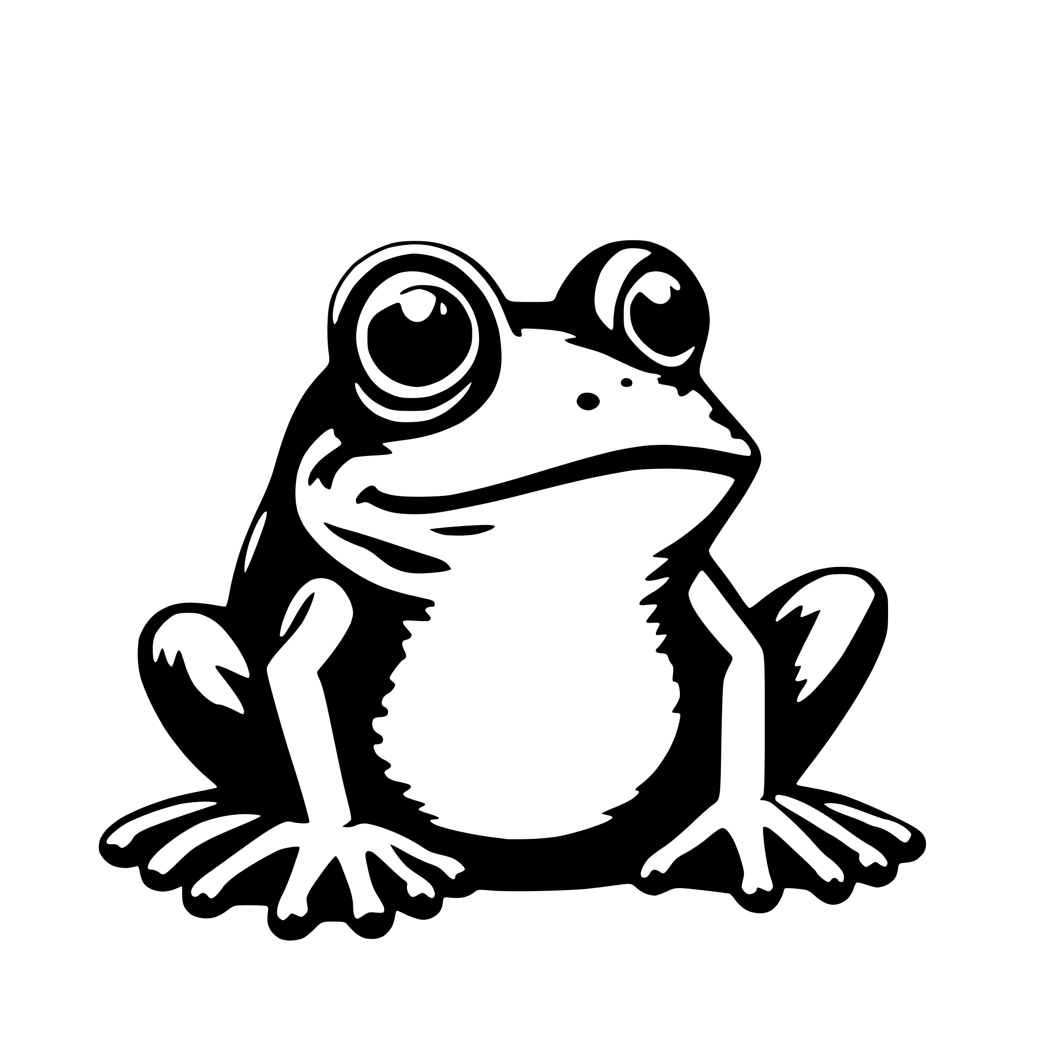AI-generated SVG of 'cute frog'