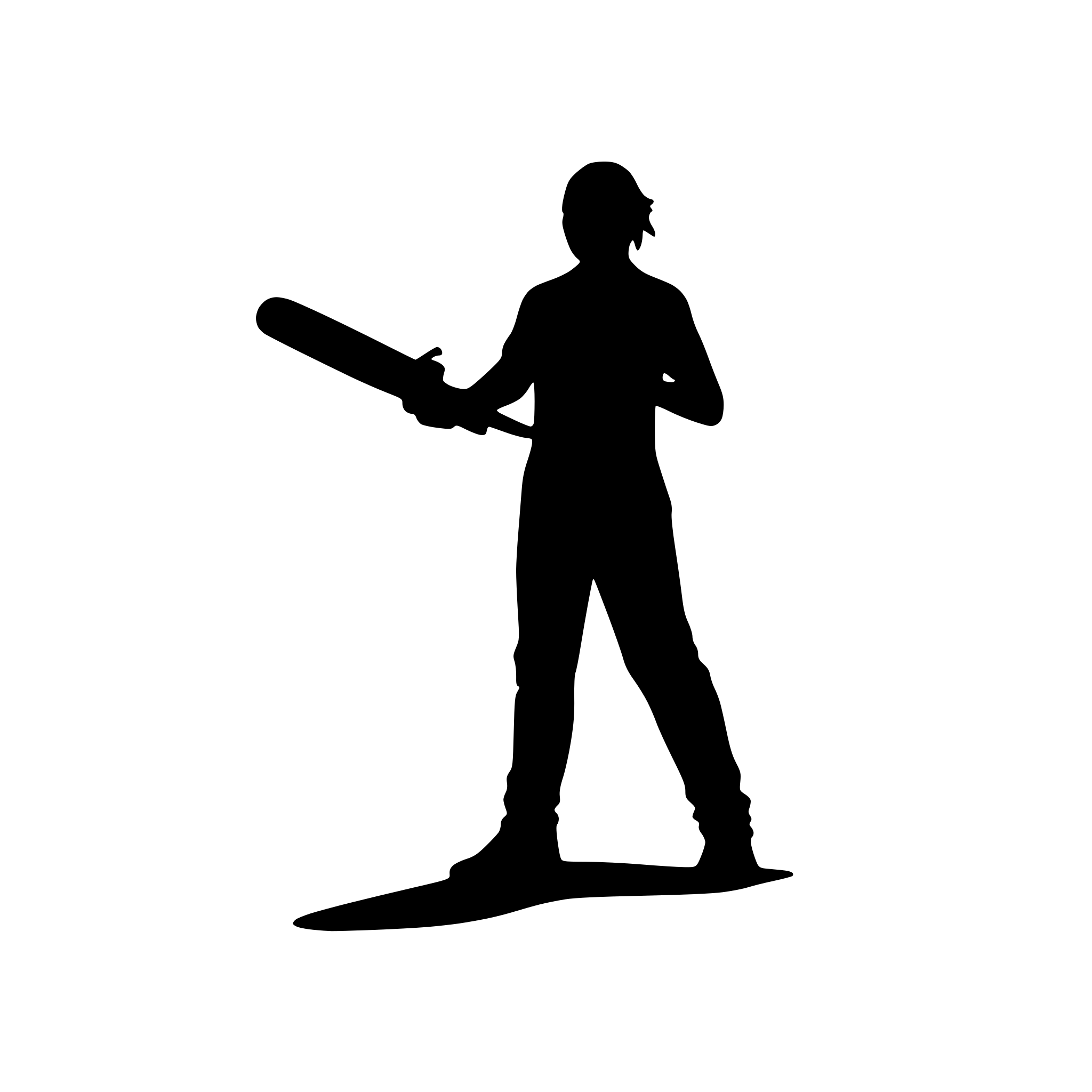 AI-generated SVG of a a silhouette in black colour of an indian batsman holding a cricket bat in cricket
