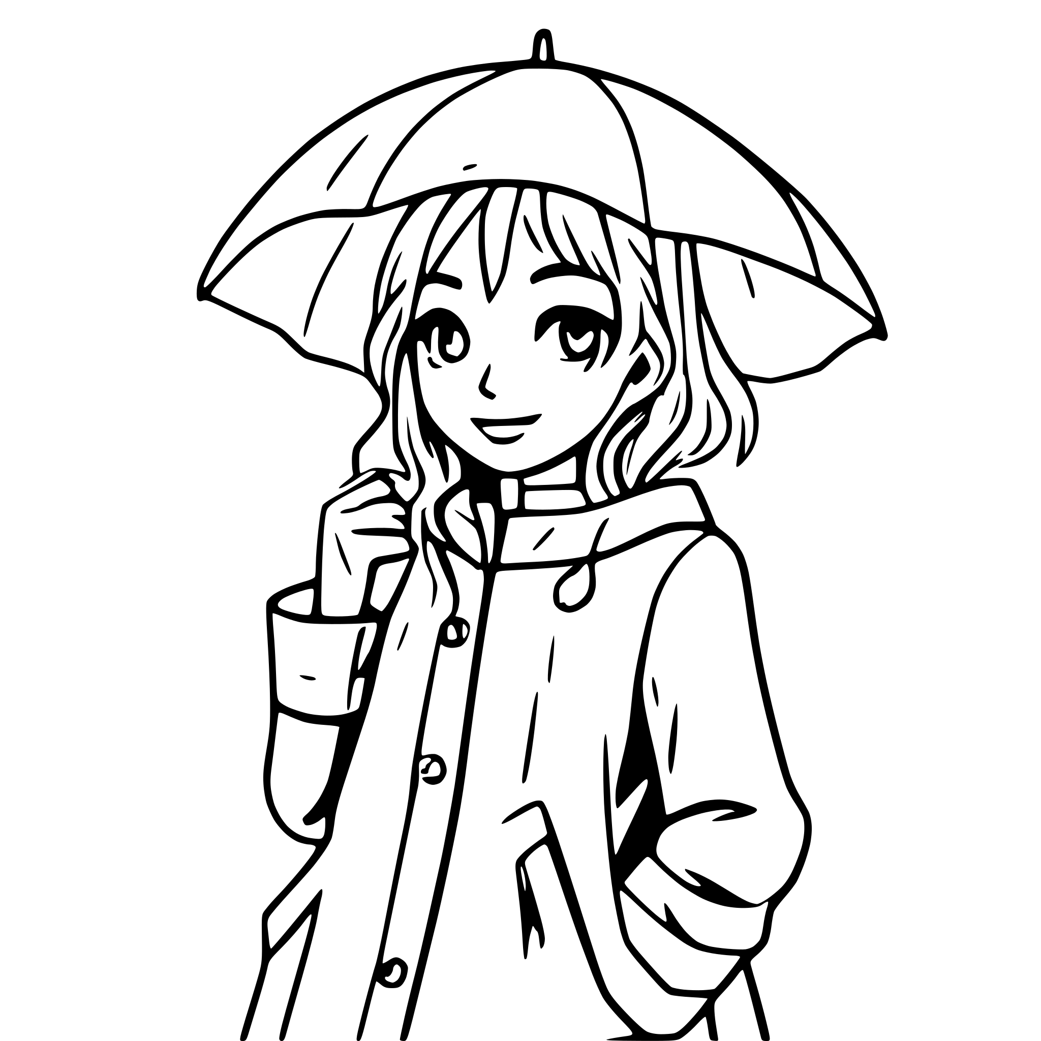 AI-generated SVG of 'Partly cloudy, light rain'