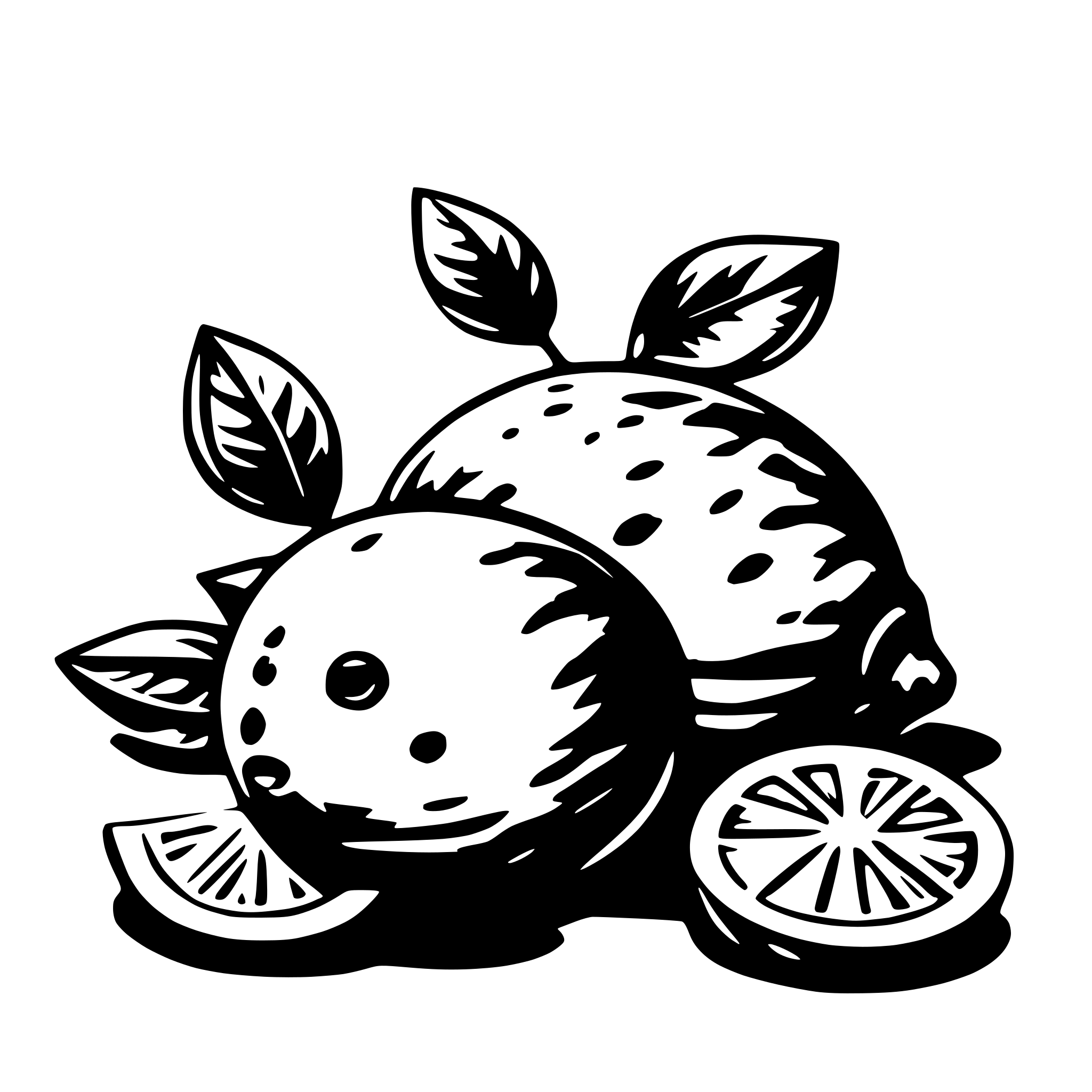 AI-generated SVG of 'Lemons and animals'