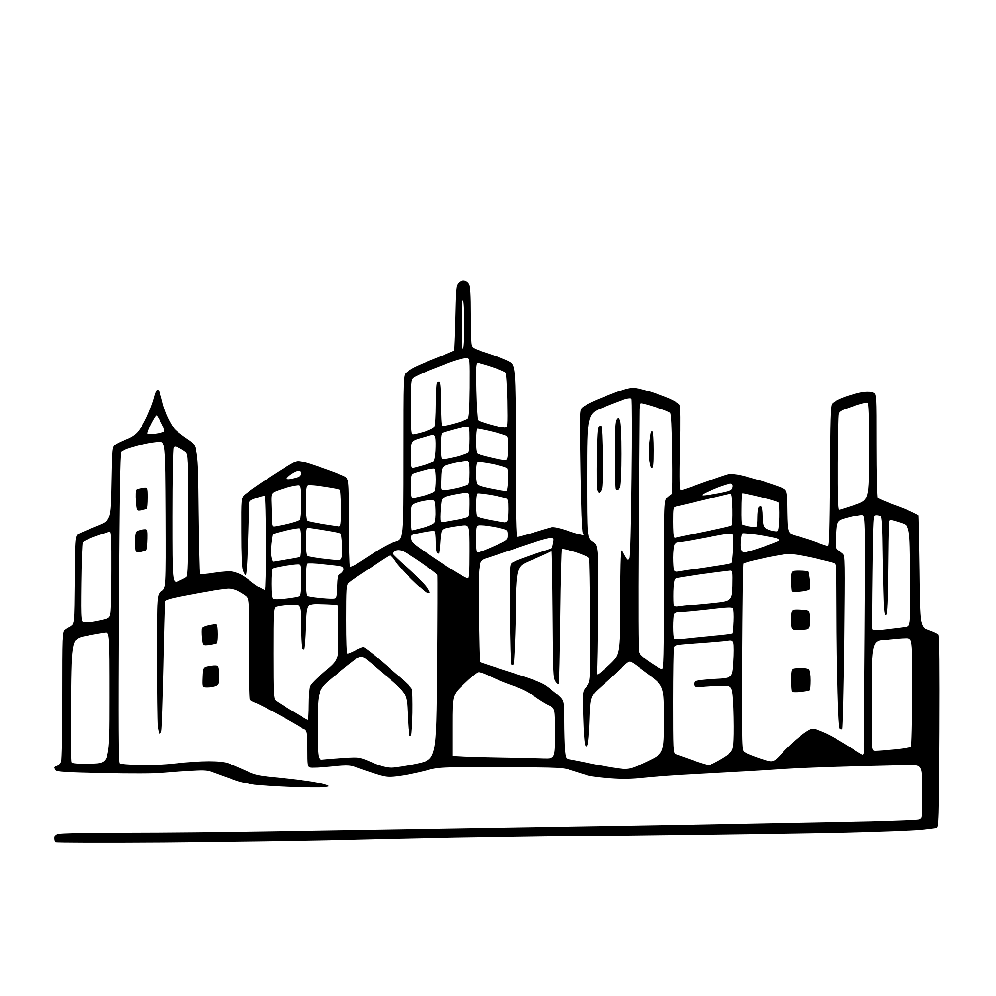 AI-generated SVG of 'abstract city skyline at night'