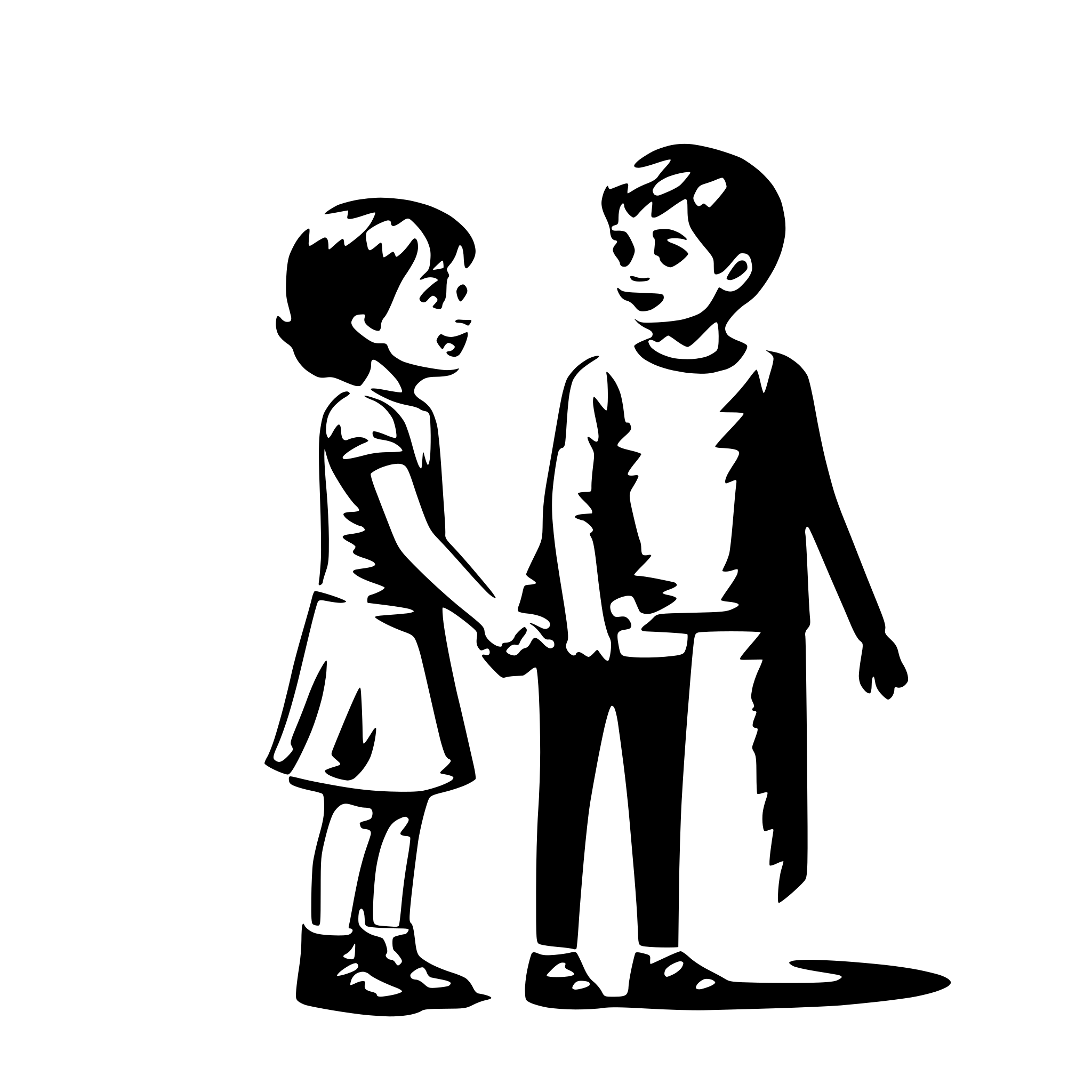 AI-generated SVG of a Todler saying goodbye
