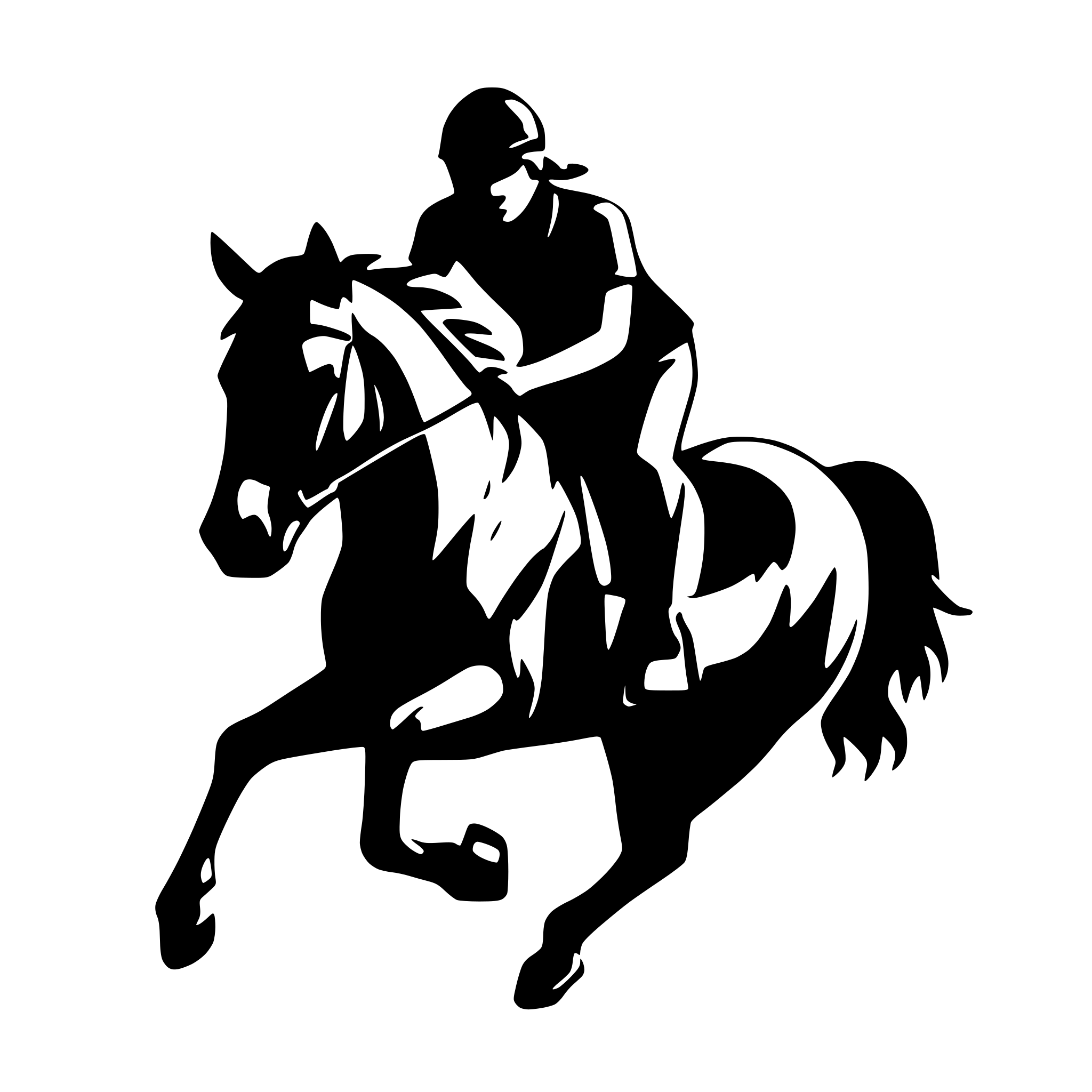 AI-generated SVG of a create a vector image with not too many details, monocrom.elegant horse jumping