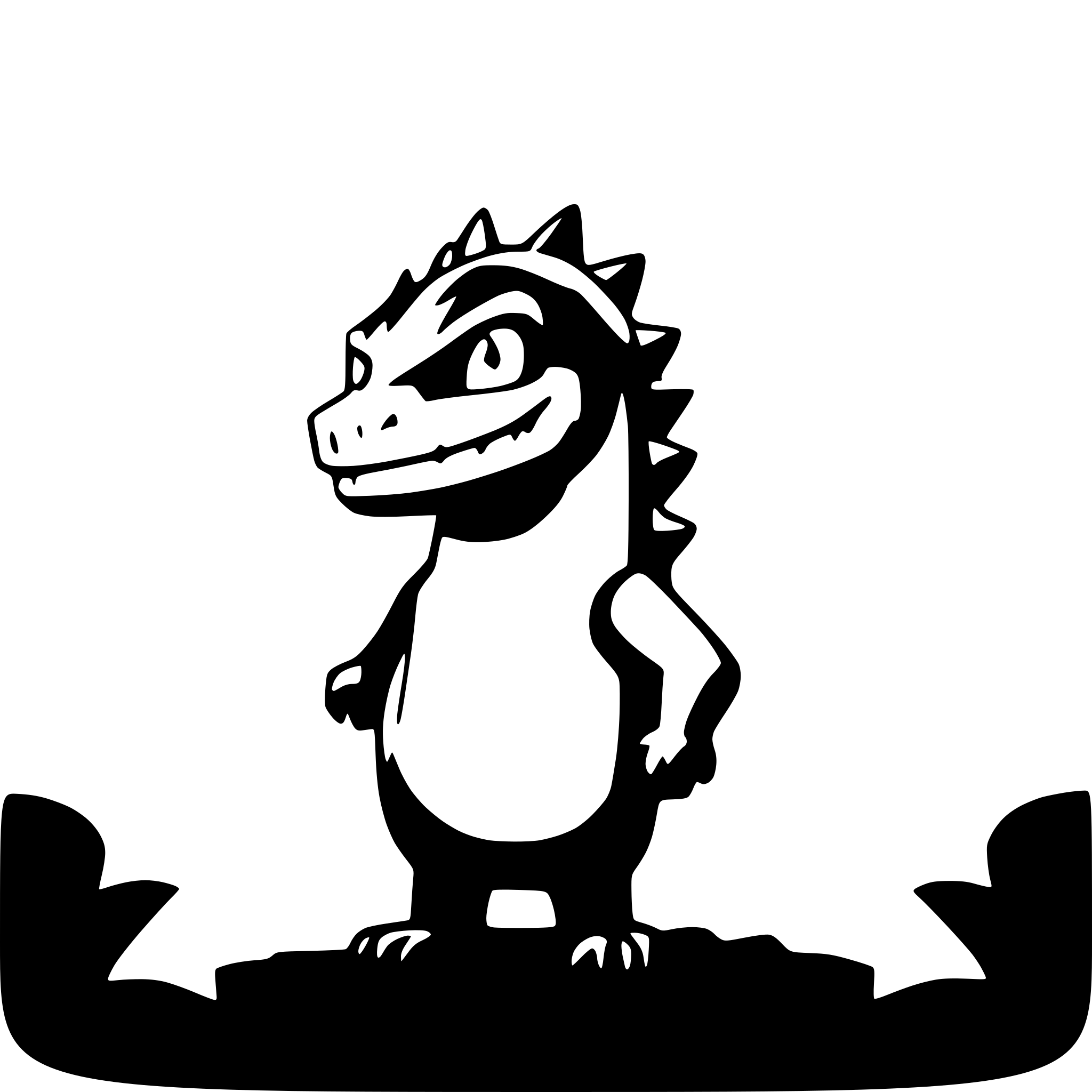 AI-generated SVG of 'godzilla head'