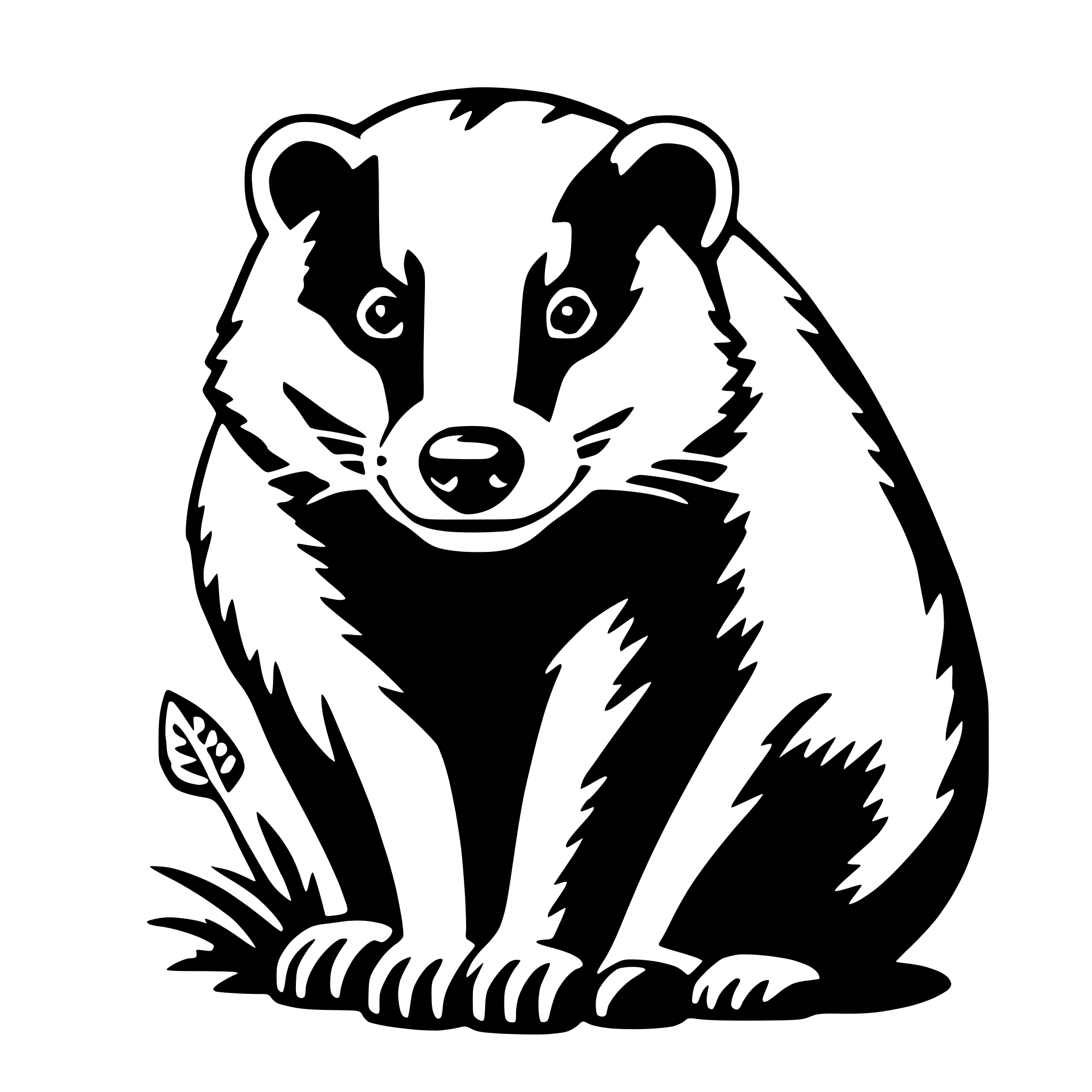AI-generated SVG of 'badger'