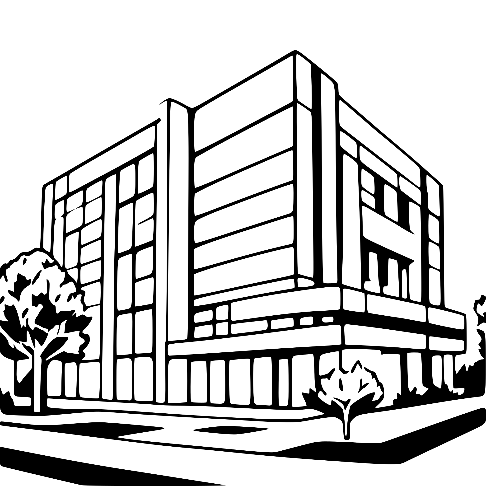 AI-generated SVG of 'university building big 2d'