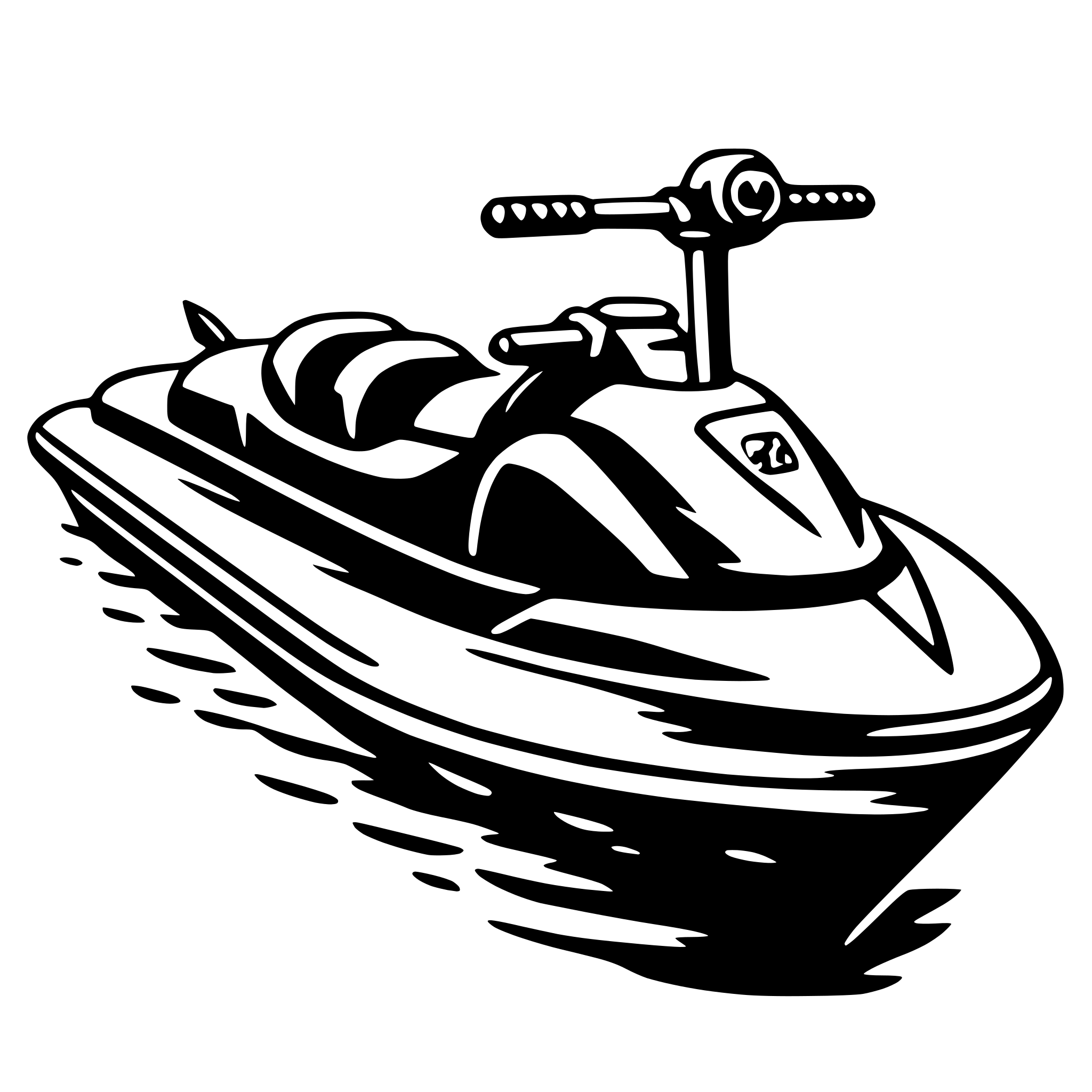 AI-generated SVG of a jet ski